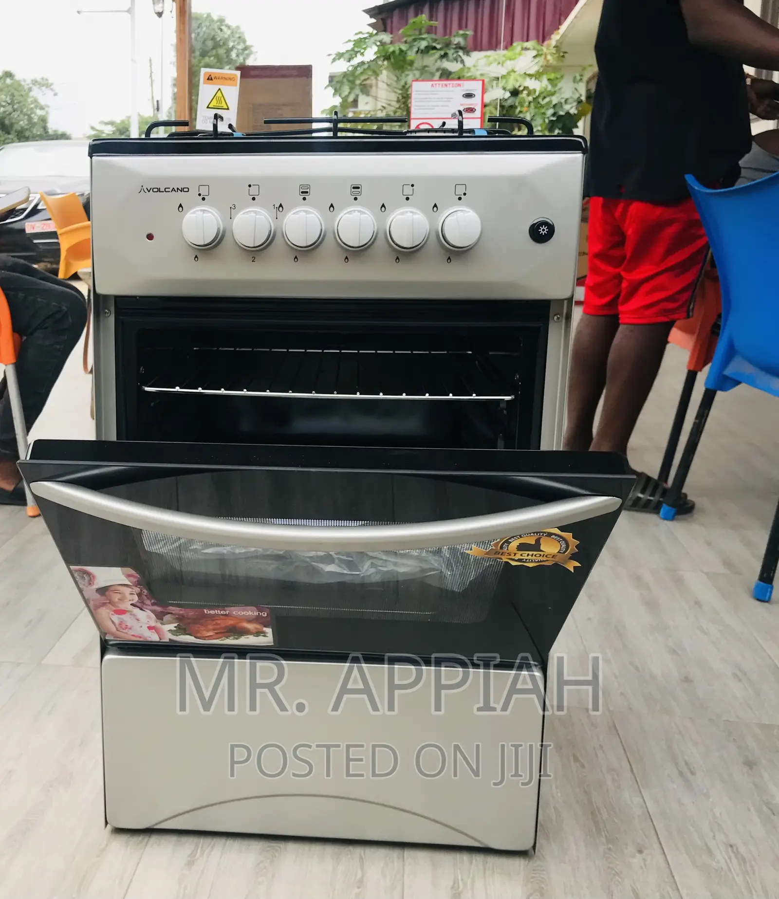 Quality Volcano(Gray)2 Gas + 2 Electric Burner,50x50.