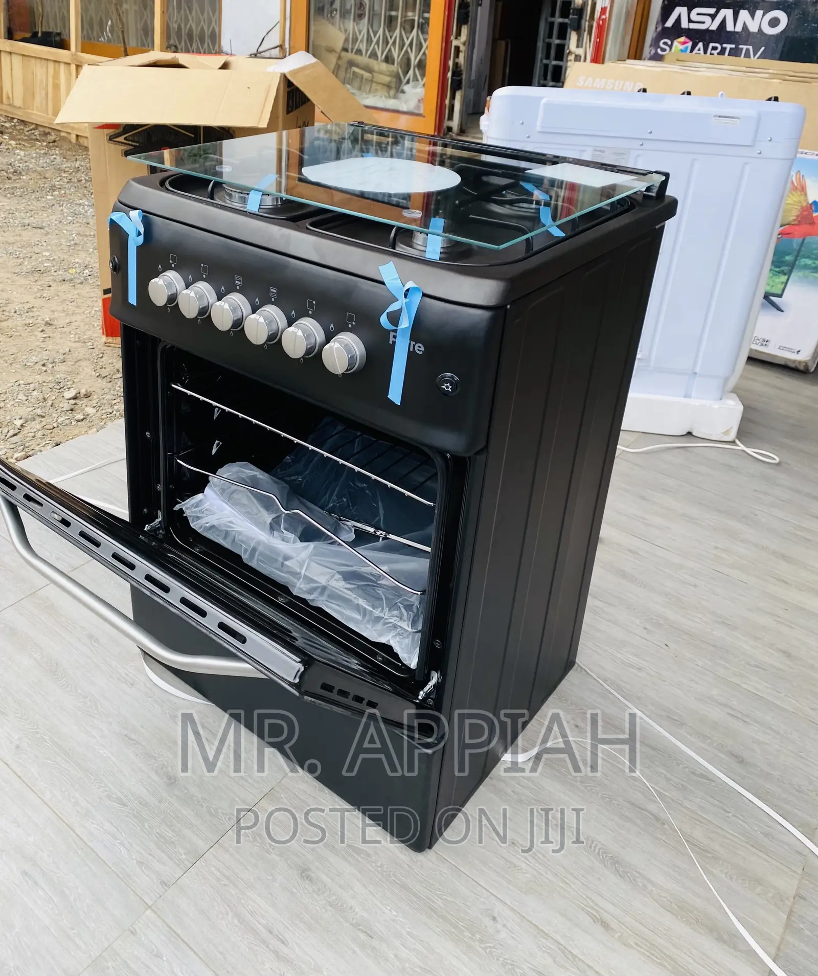 Stainless Steel Ferre 50x554gas Burner With Glass Lid,Black