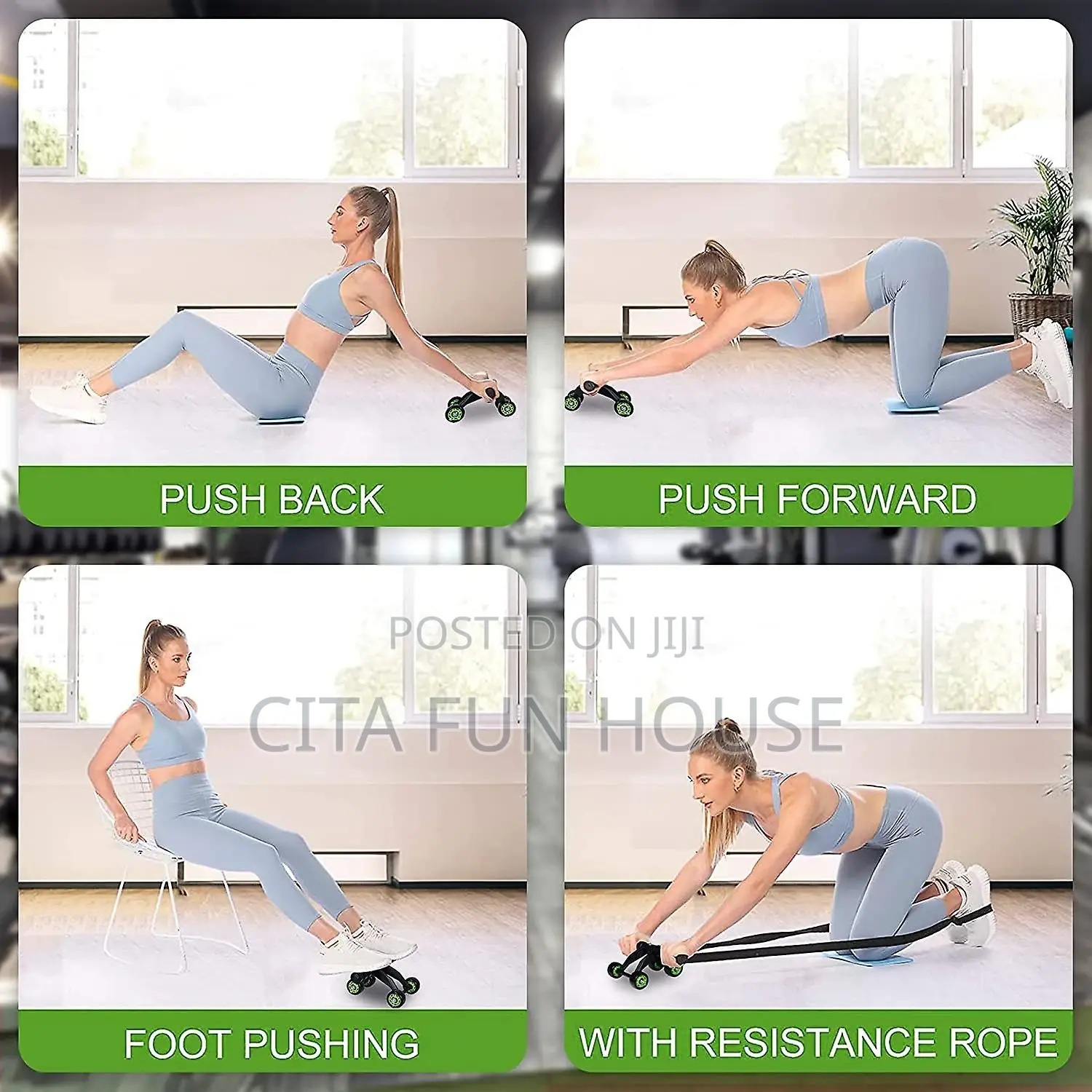 4 Wheel AB Roller Exercise Machine