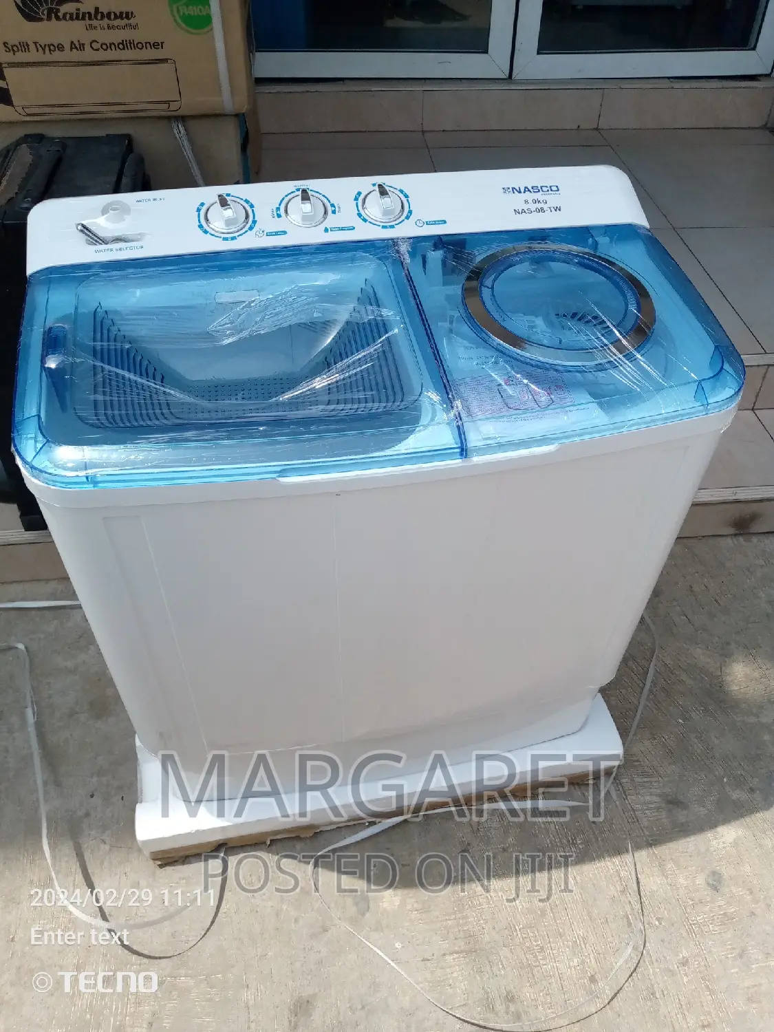 Nasco 8kg Semi Automatic Washing Machine
