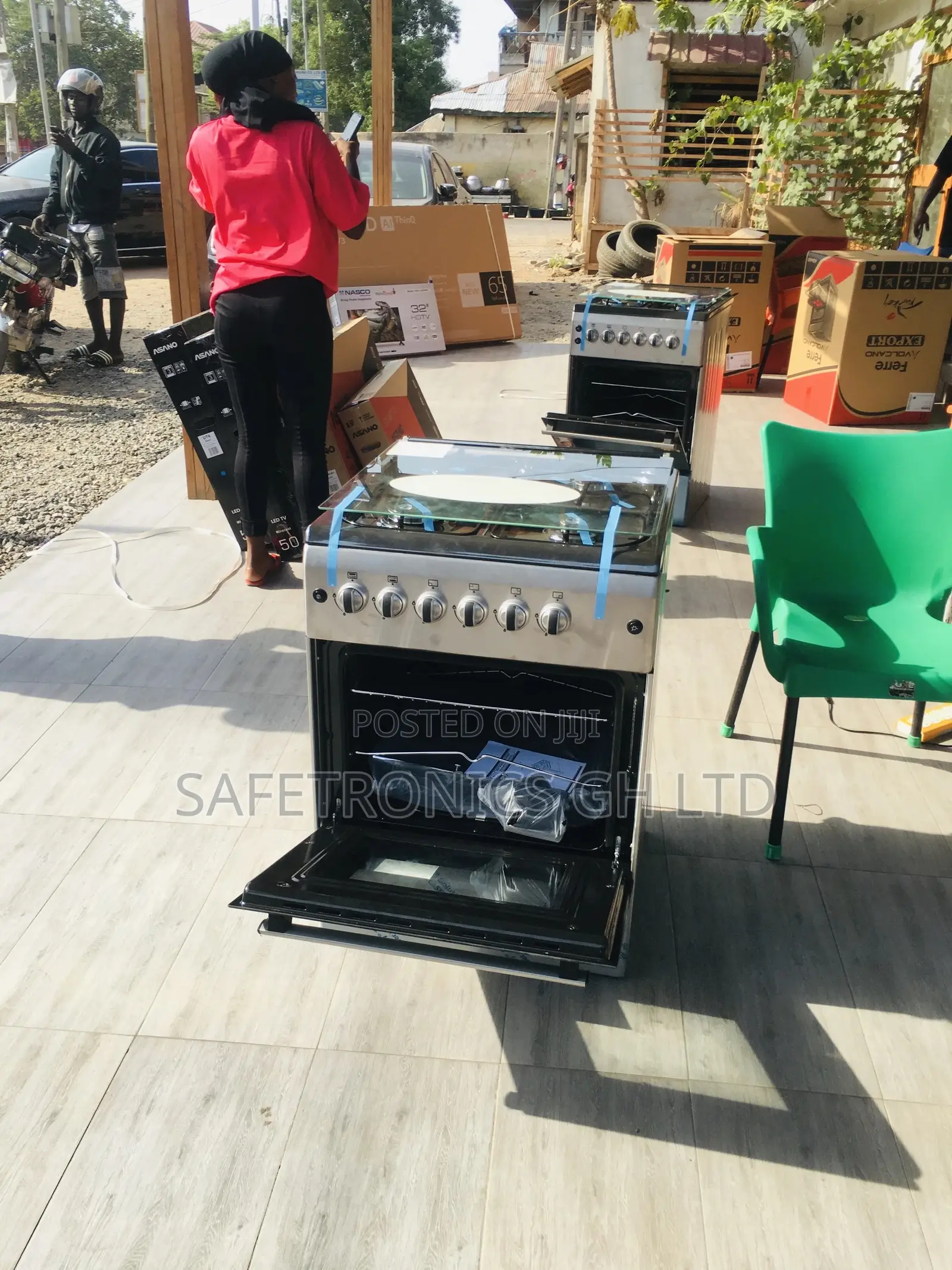  4 Gas Cooker Oven With Grill Glass Lid 60x60 Sliver Ferre