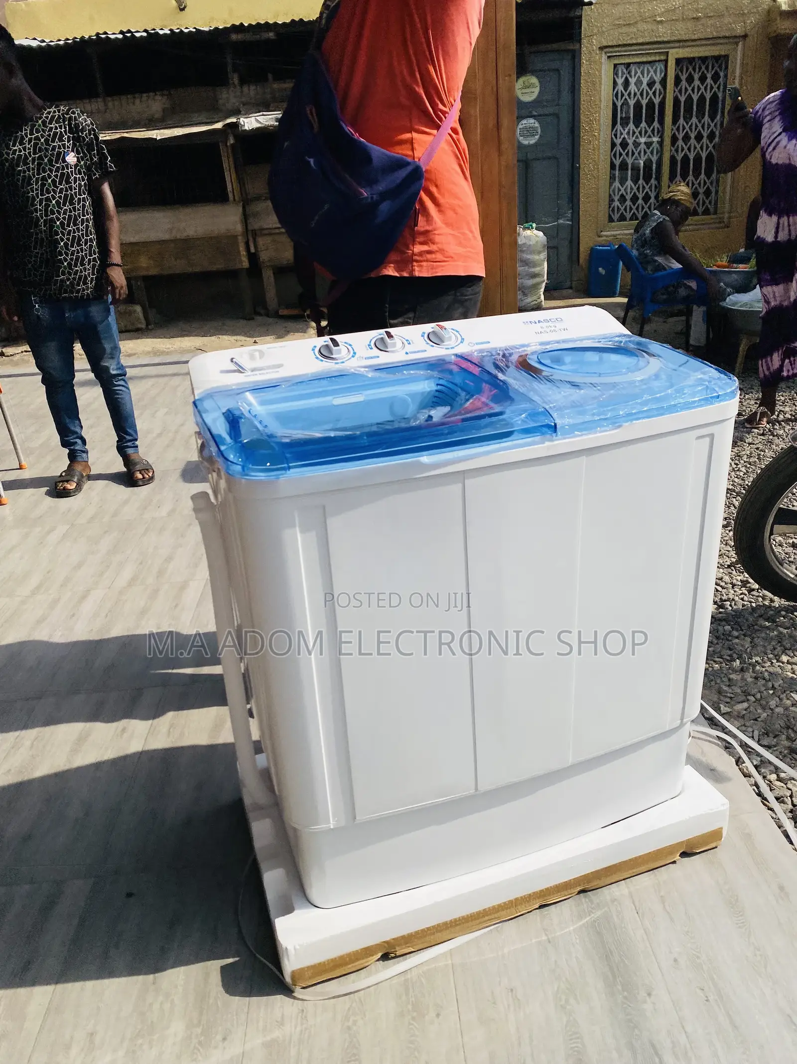 Semi-Automatic Nasco 8kg Top Load Electric Washing Machine.