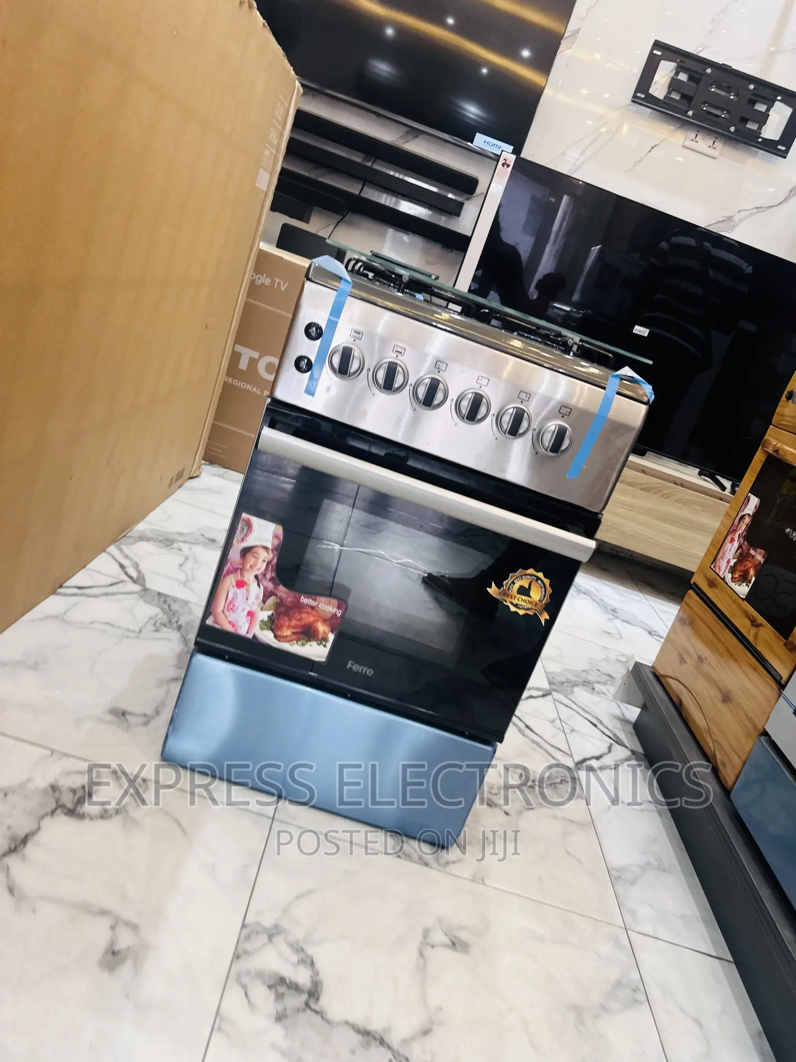 Powerful Sleek Design Sliver 50/60 Gas Cooker Oven 4b