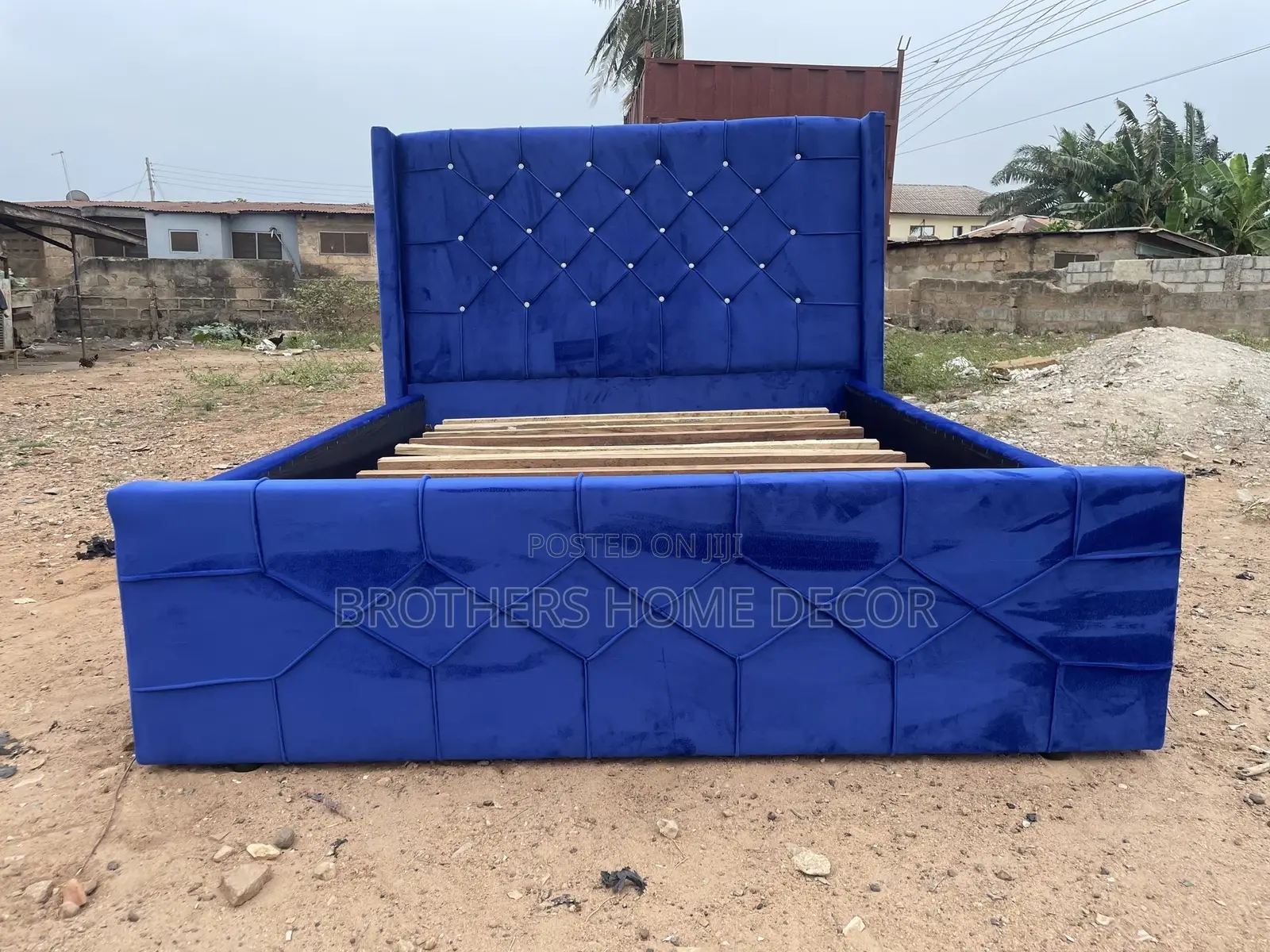 Bedframe 54x75 Double Bedframe Dark Blue