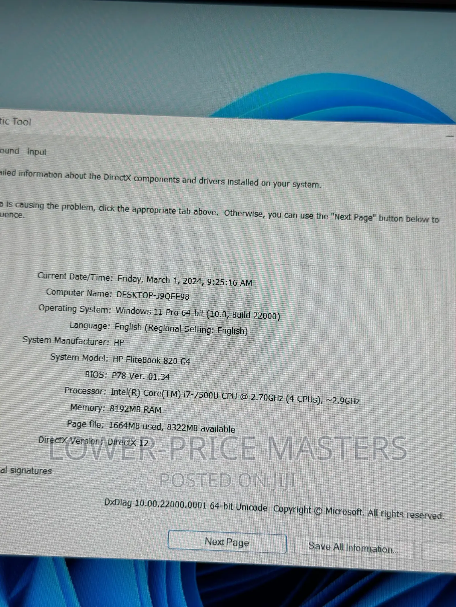 New Laptop HP EliteBook 820 G4 8GB Intel Core I7 SSD 256GB