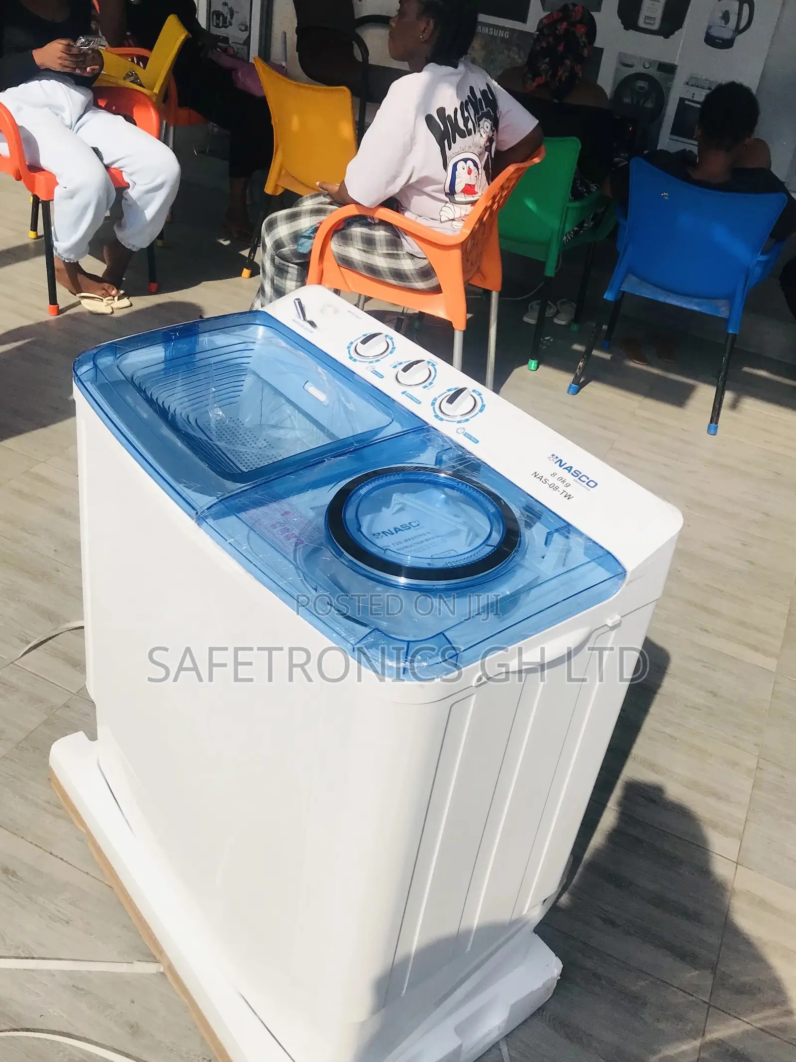 Nasco Electric 8kg Washingmachine Topload Semiautomatic