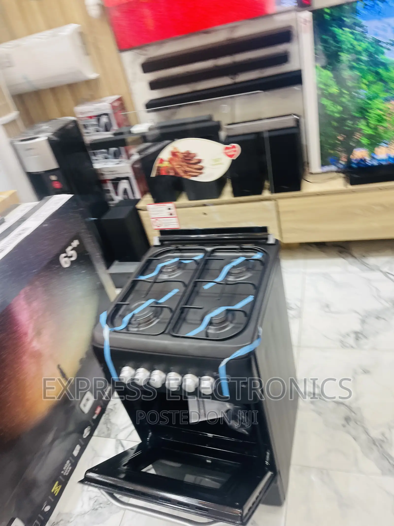 Black Oven Grill 4burner 50/55 Black Rotisserie