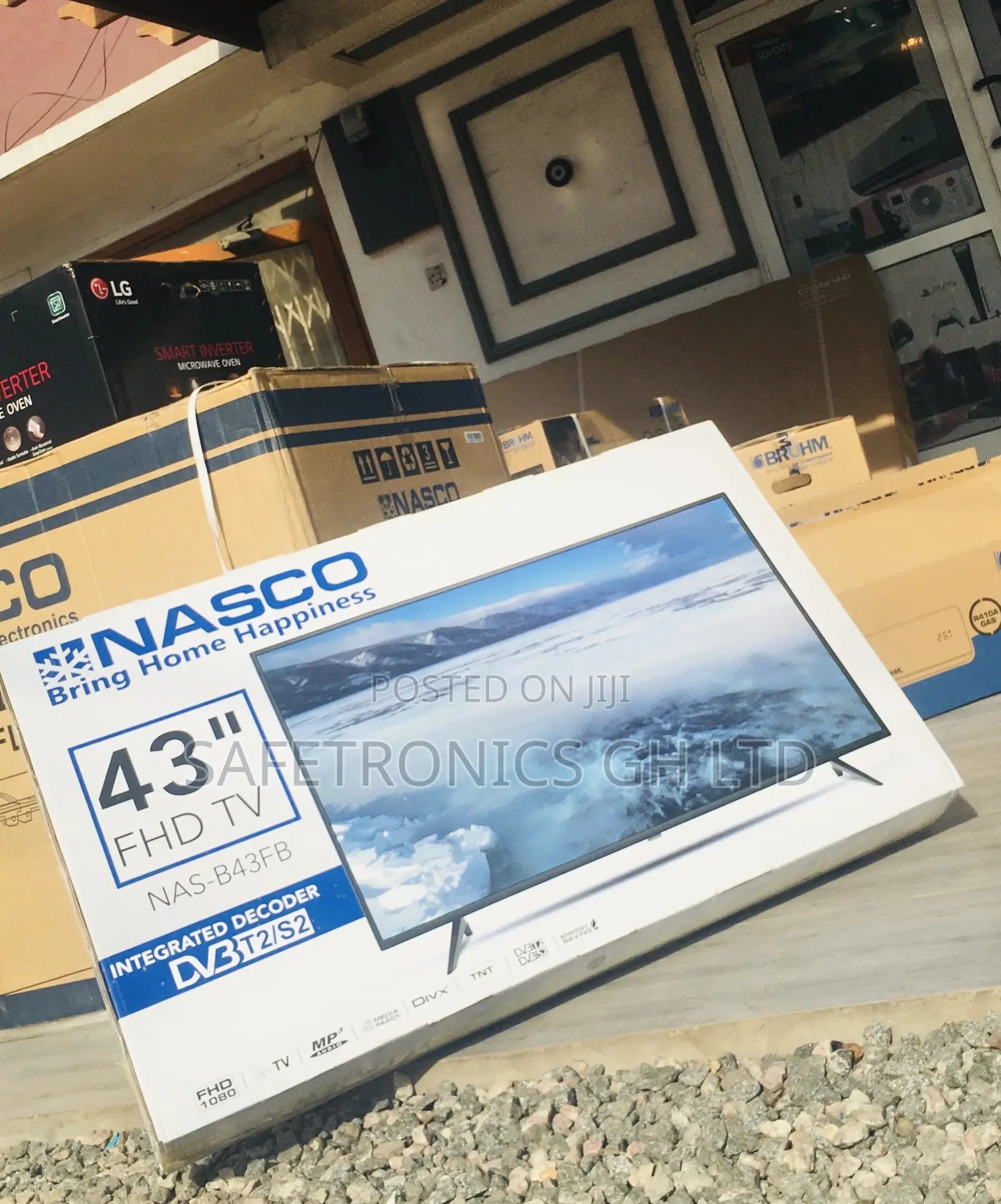 Electric Nasco Black 43 Inches Led Glossy Digital Full Tv