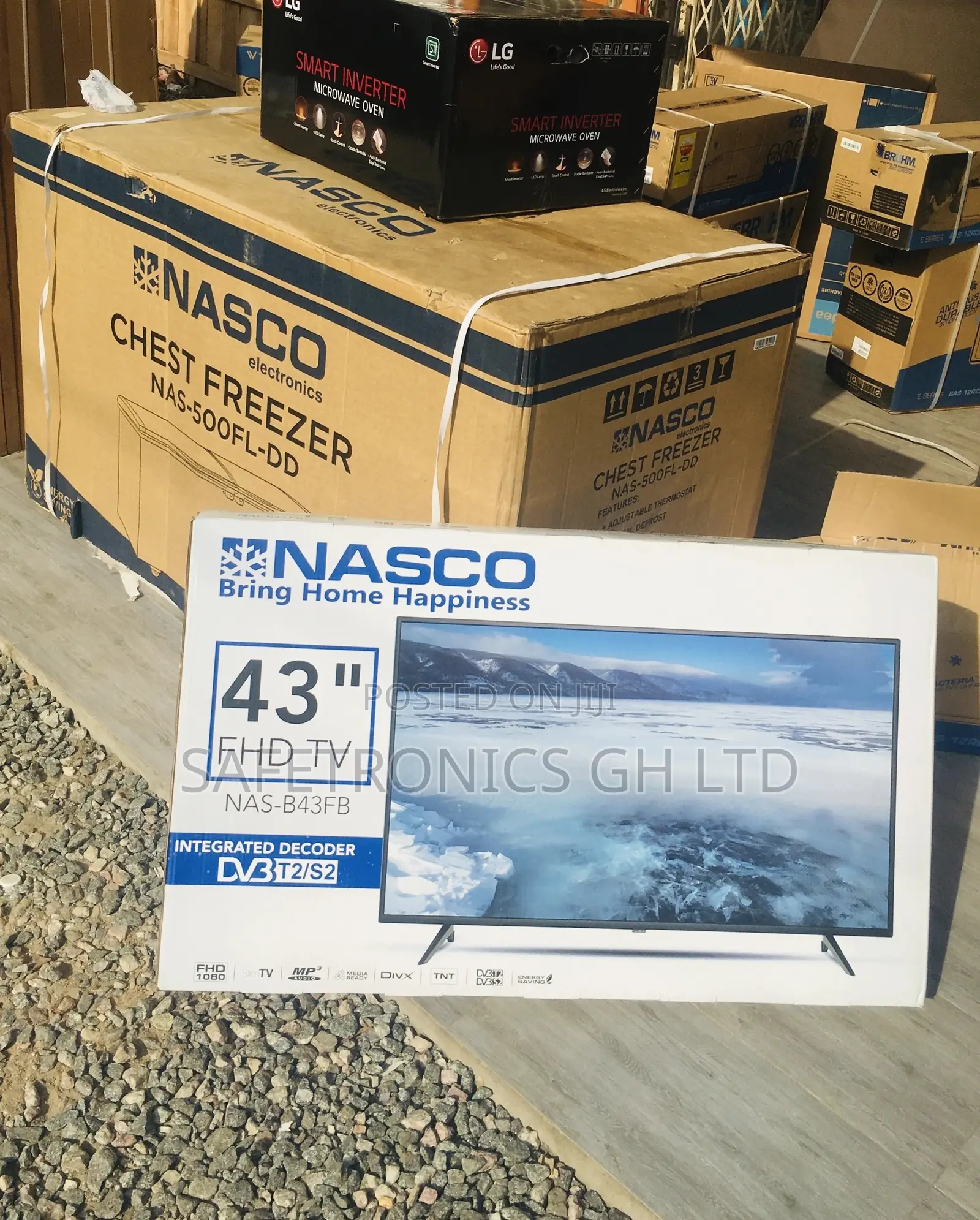 Electric Nasco Black 43 Inches Led Glossy Digital Full Tv