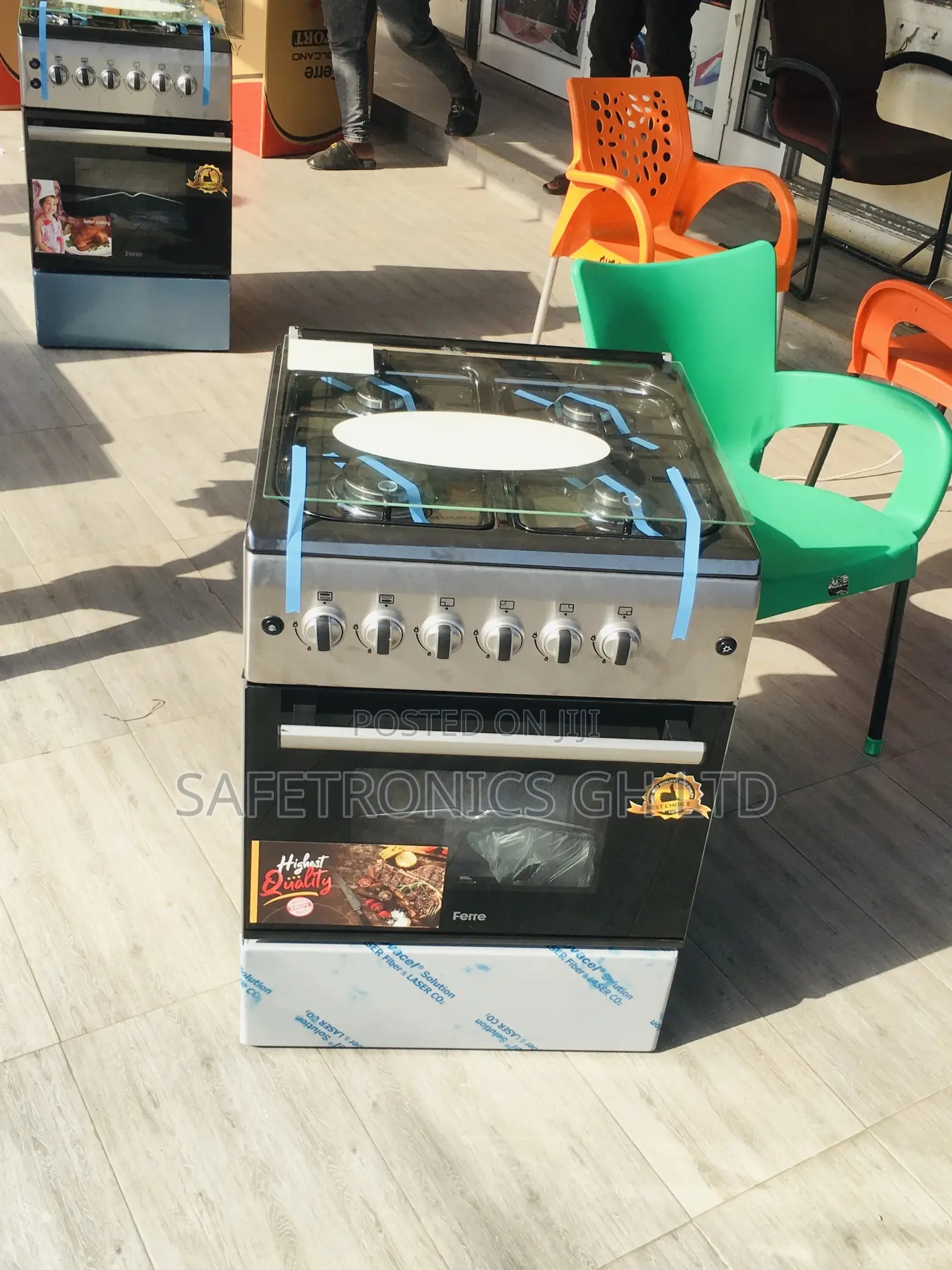 4 Gas Cooker Ferre Gray Oven With Grill 60x60!