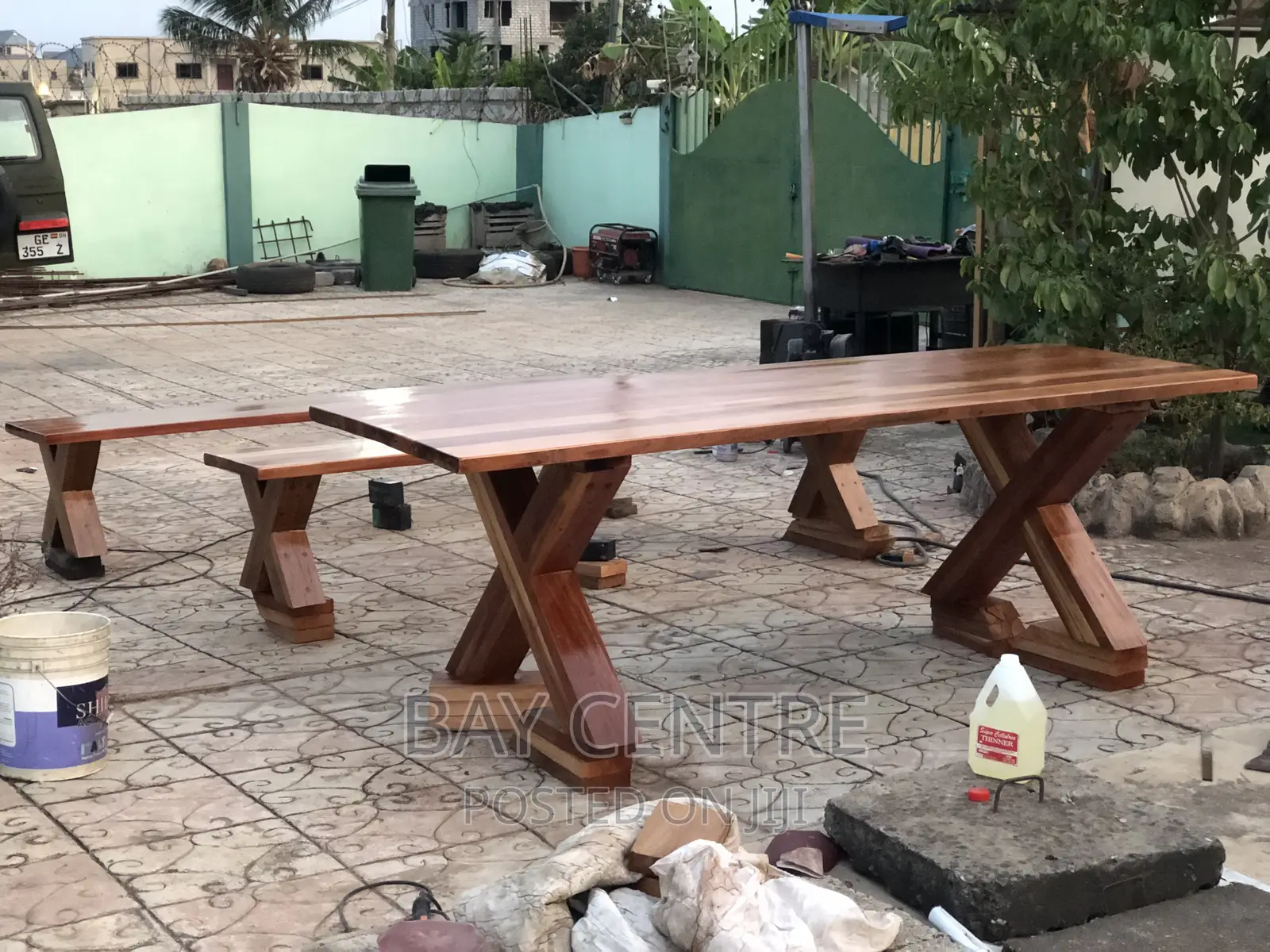Butcher Block Hardwood Dinning Table