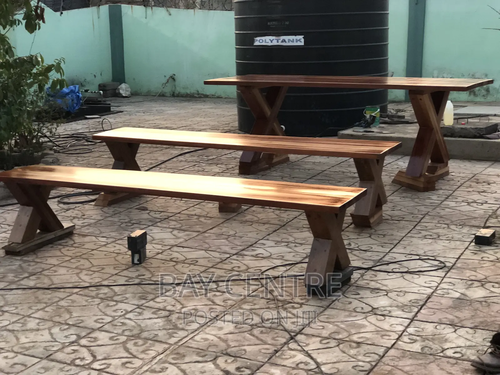 Butcher Block Hardwood Dinning Table