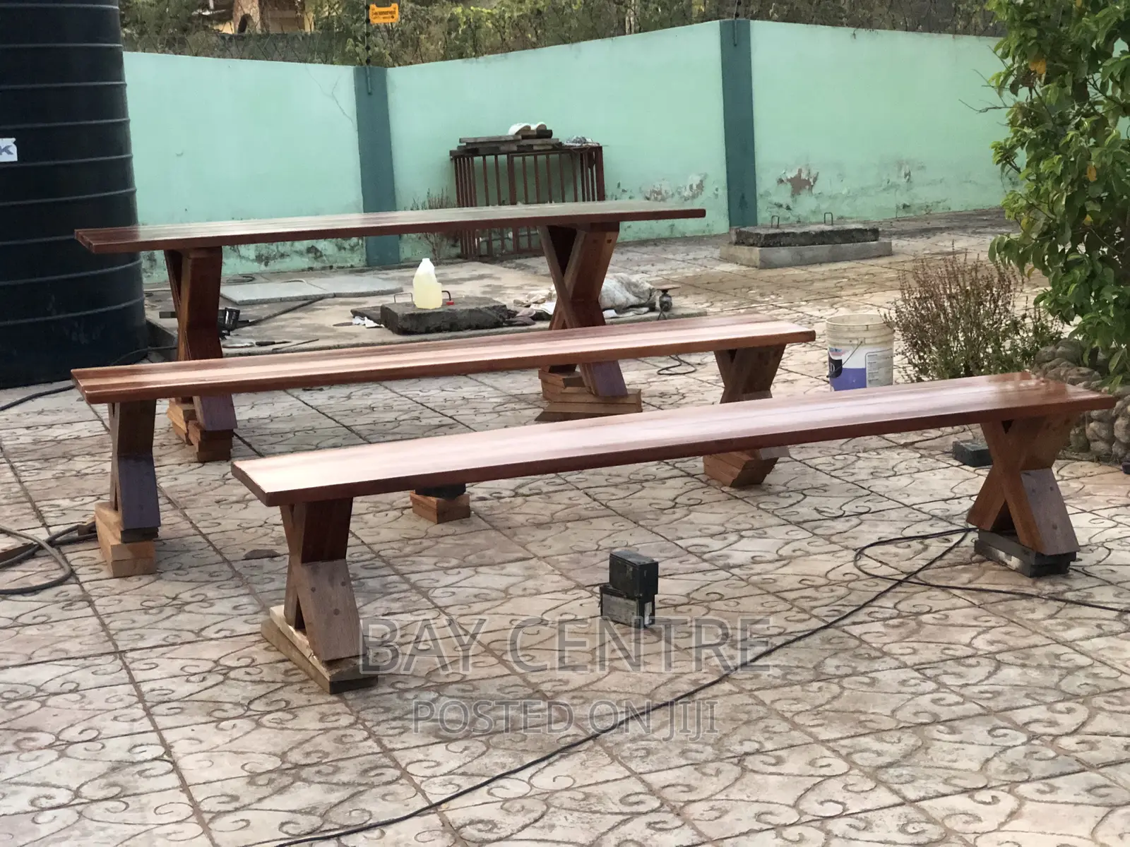Butcher Block Hardwood Dinning Table