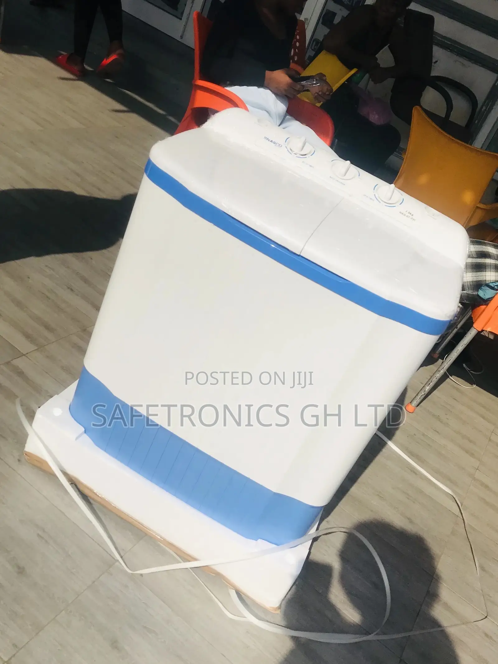 White/Blue Washingmachine Semiutomatic 7kg Nasco Topload