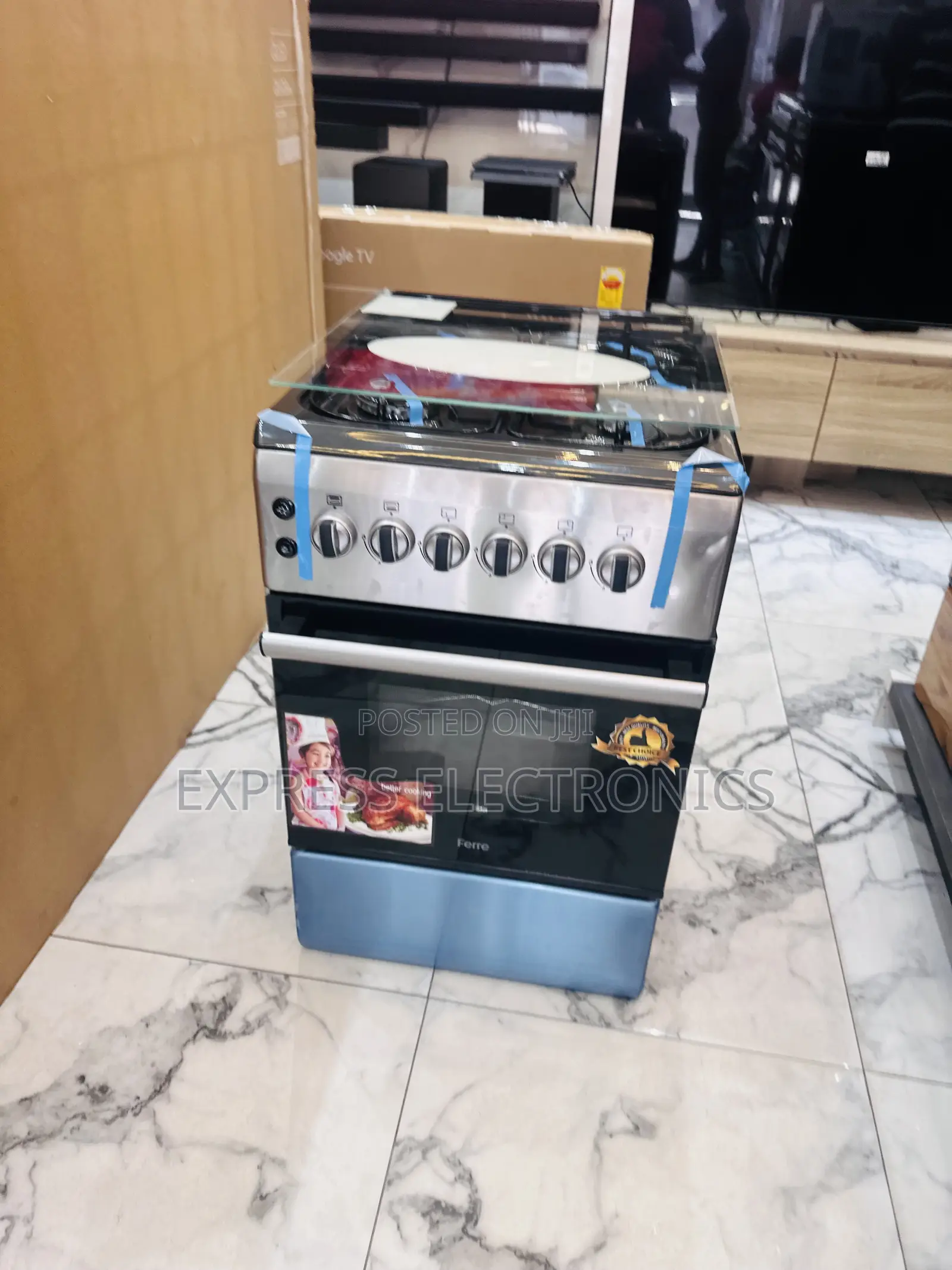 Available Ferre Gas Cooker Oven Grill 4burner 60/60!