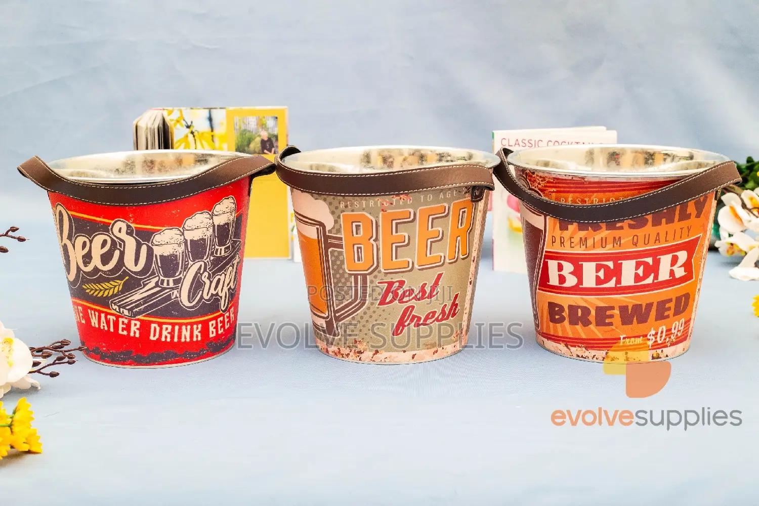 8 Litres Tin Ice Buckets