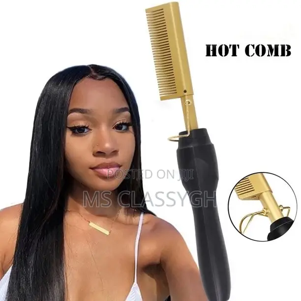 2 in 1 Electric Hot Comb Hair Straightener Curler