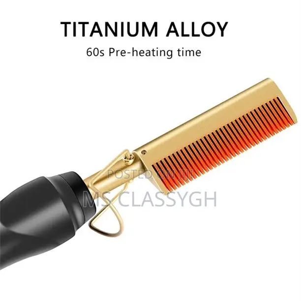 2 in 1 Electric Hot Comb Hair Straightener Curler