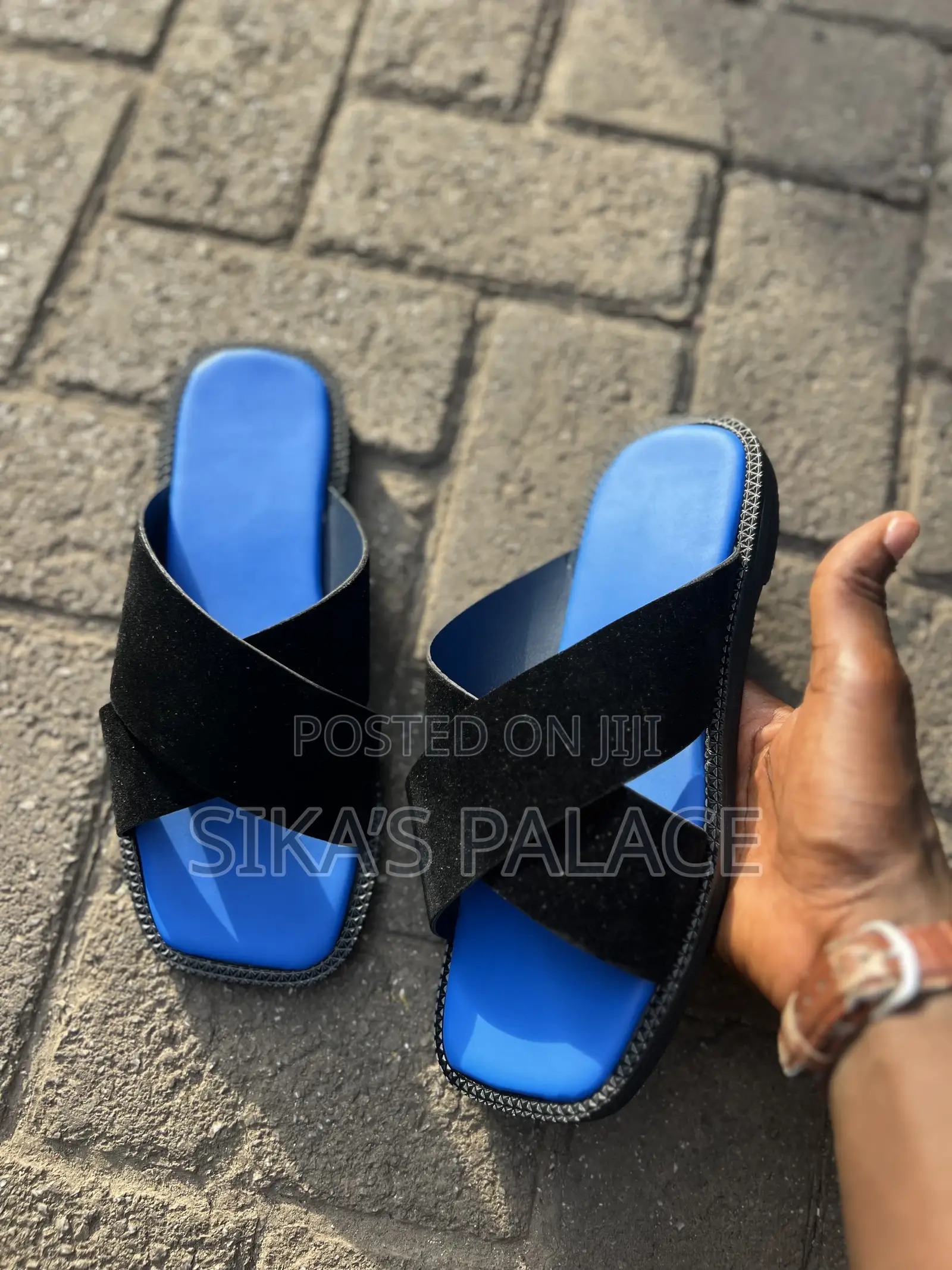Blue and Black Combo Slippers