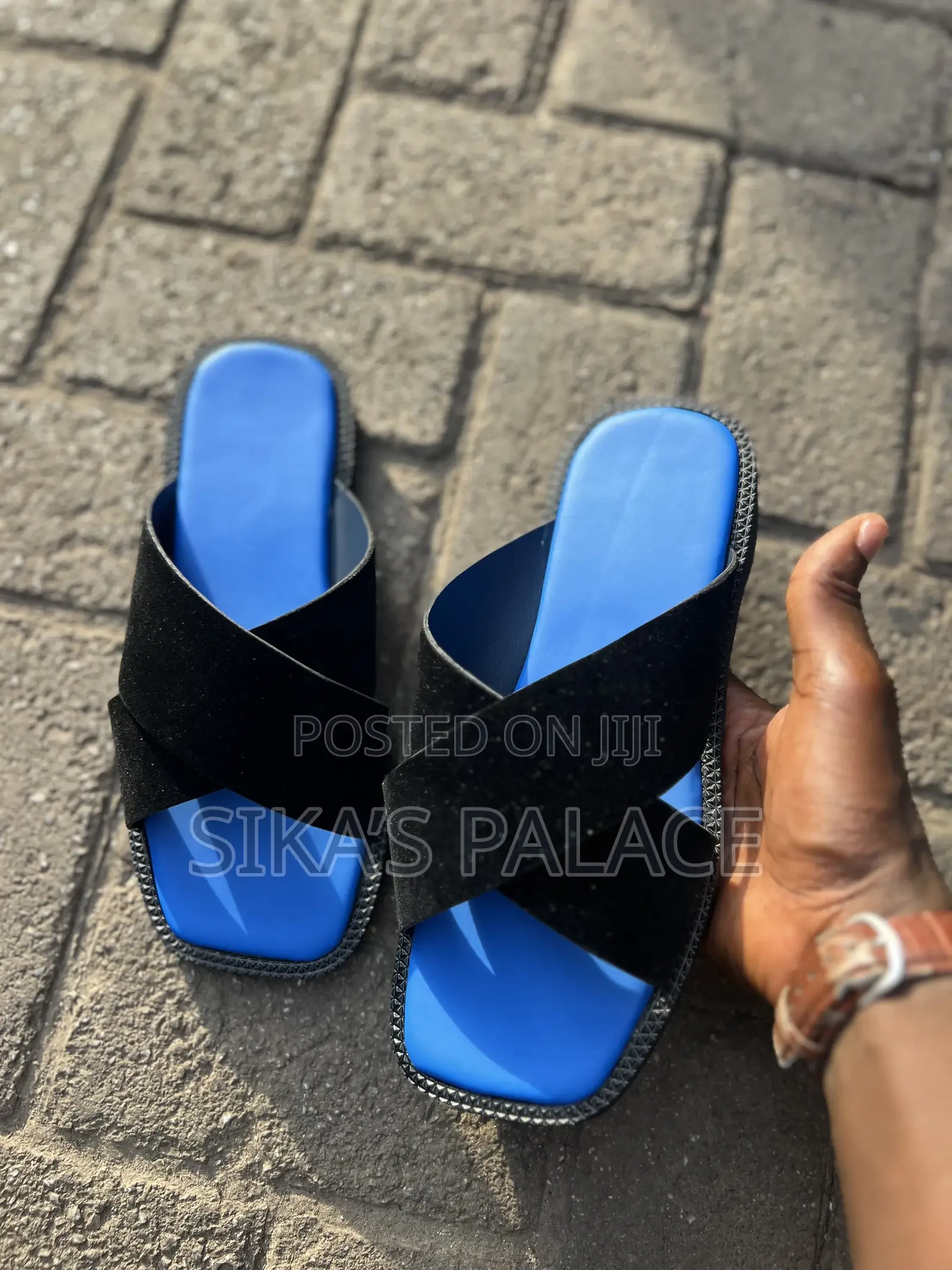 Blue and Black Combo Slippers