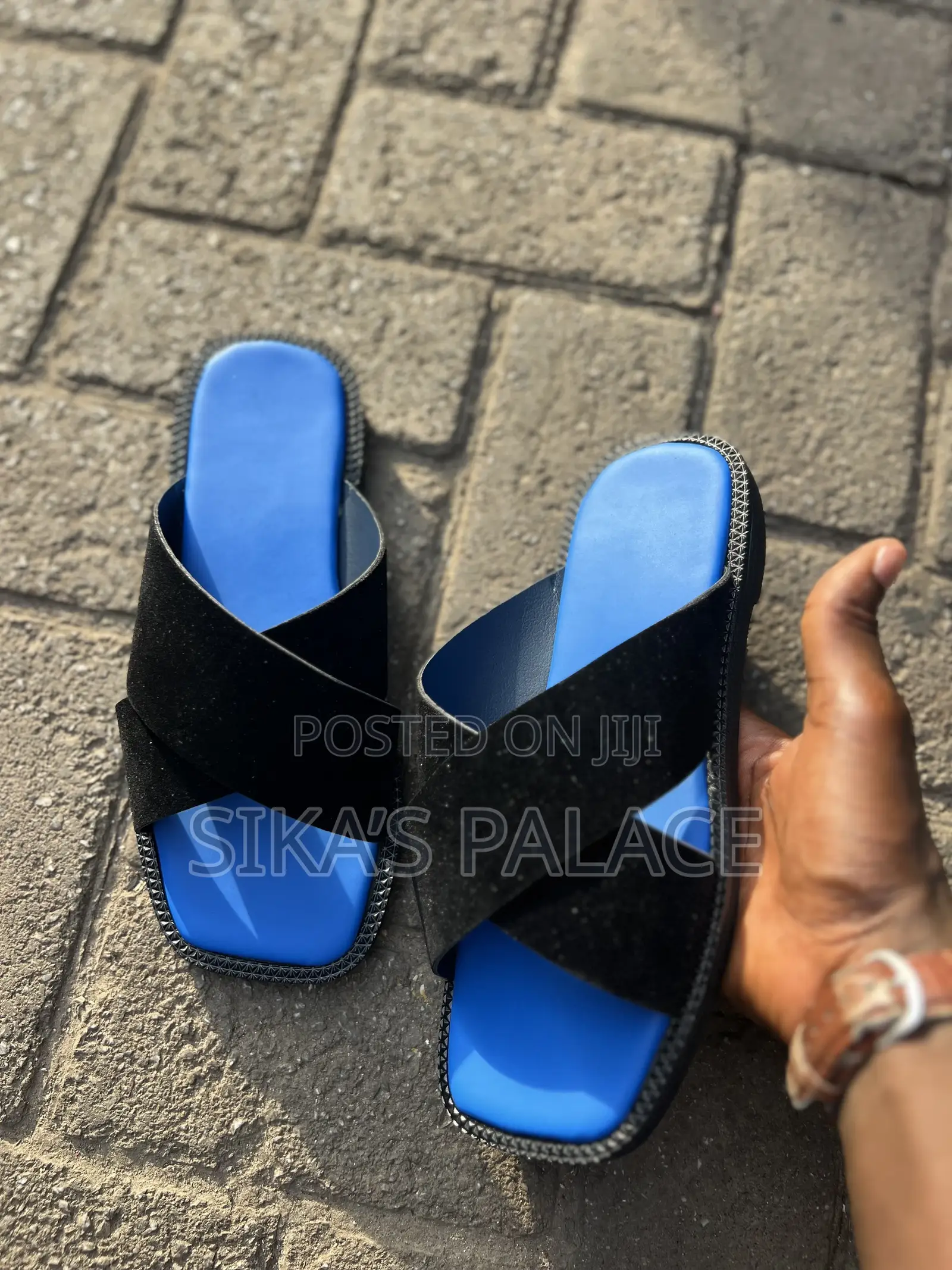 Blue and Black Combo Slippers
