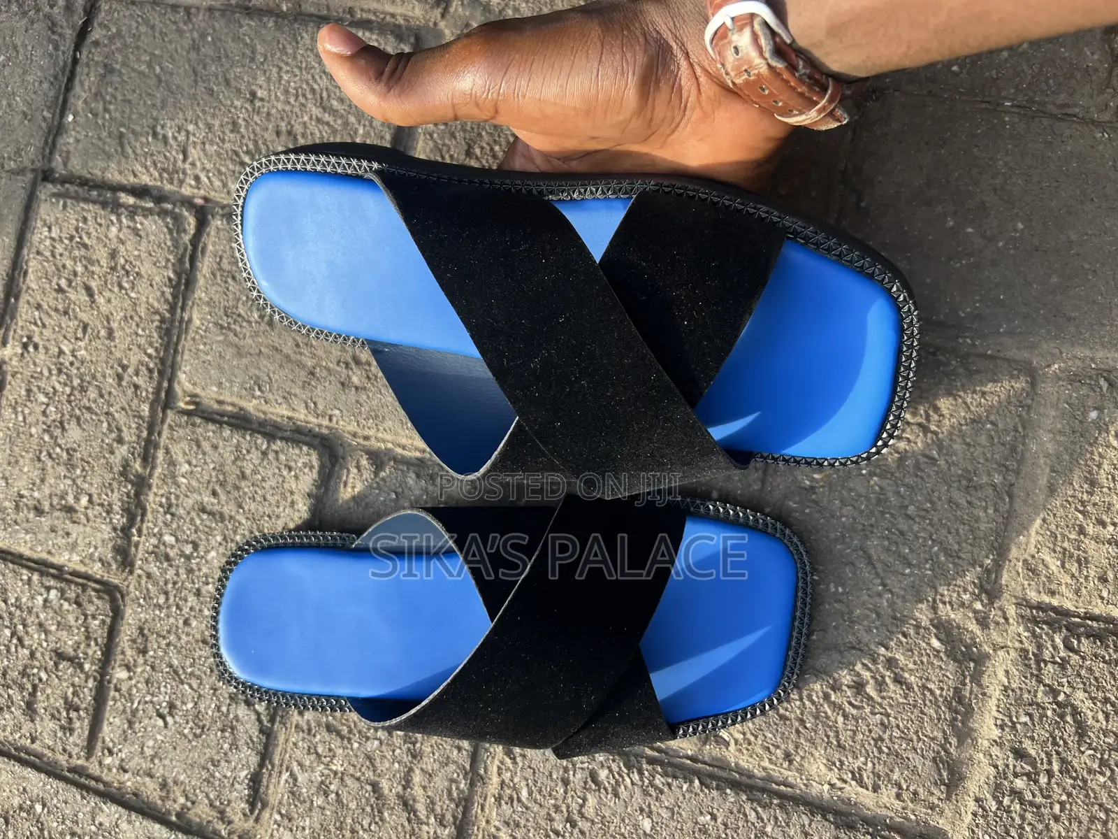 Blue and Black Combo Slippers