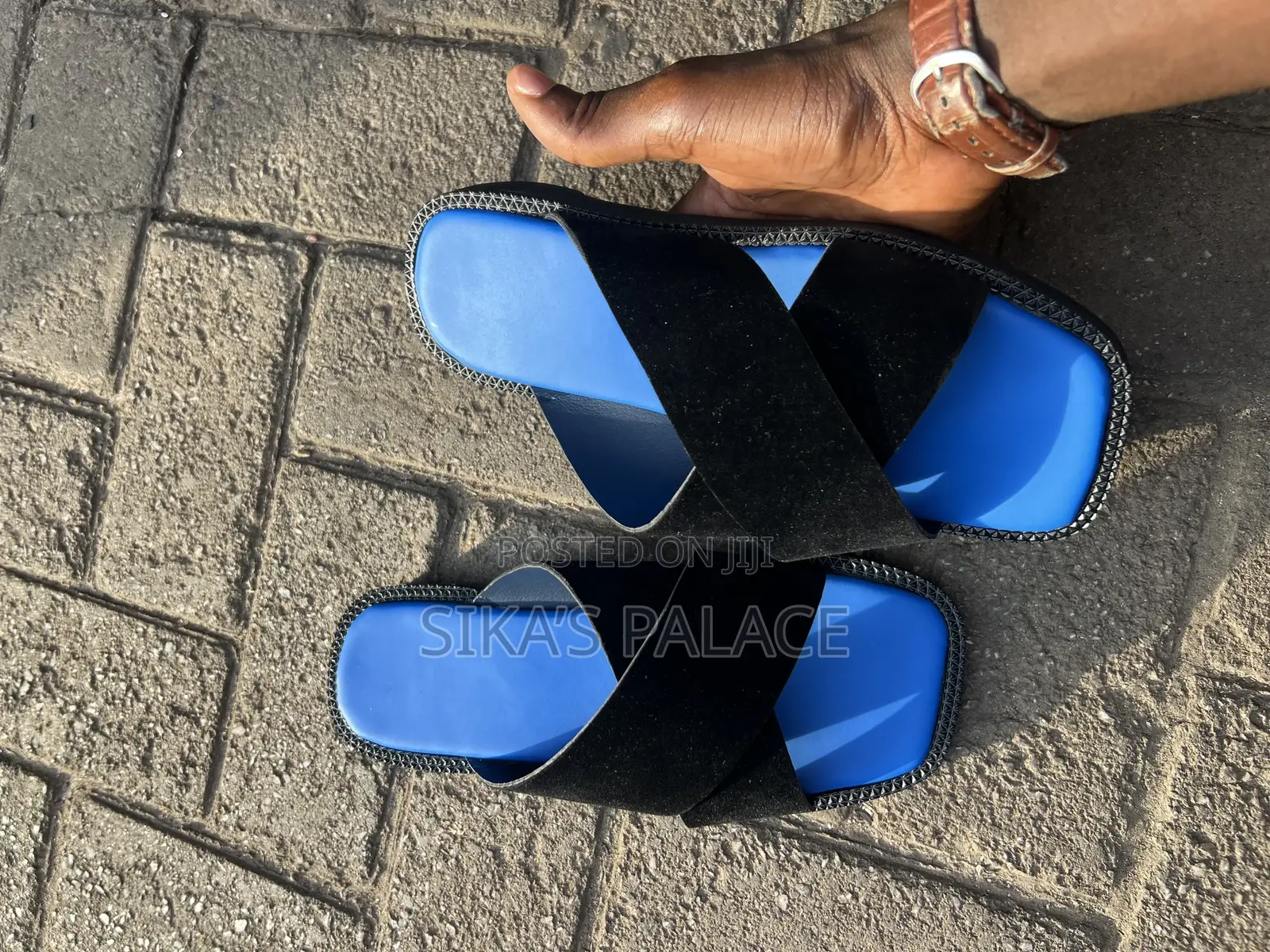 Blue and Black Combo Slippers