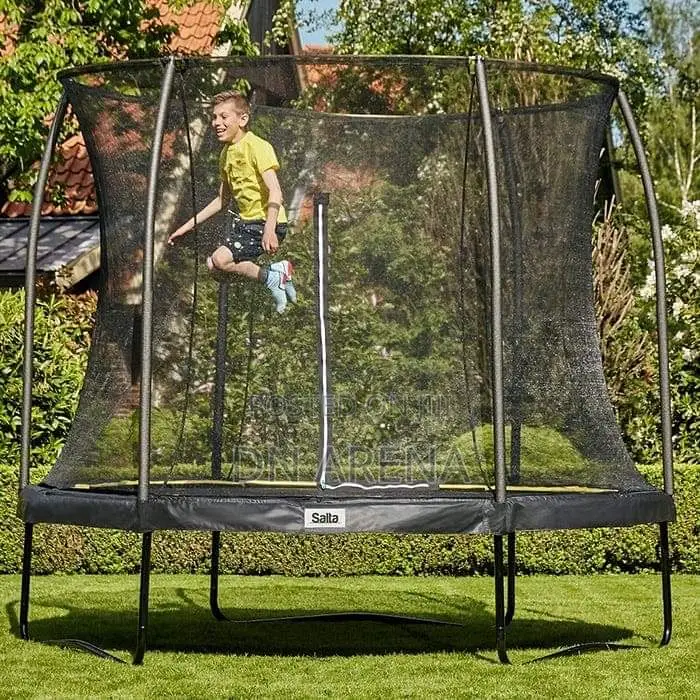 12ft Salta Black Round Comfort Edition Trampoline Enclosure