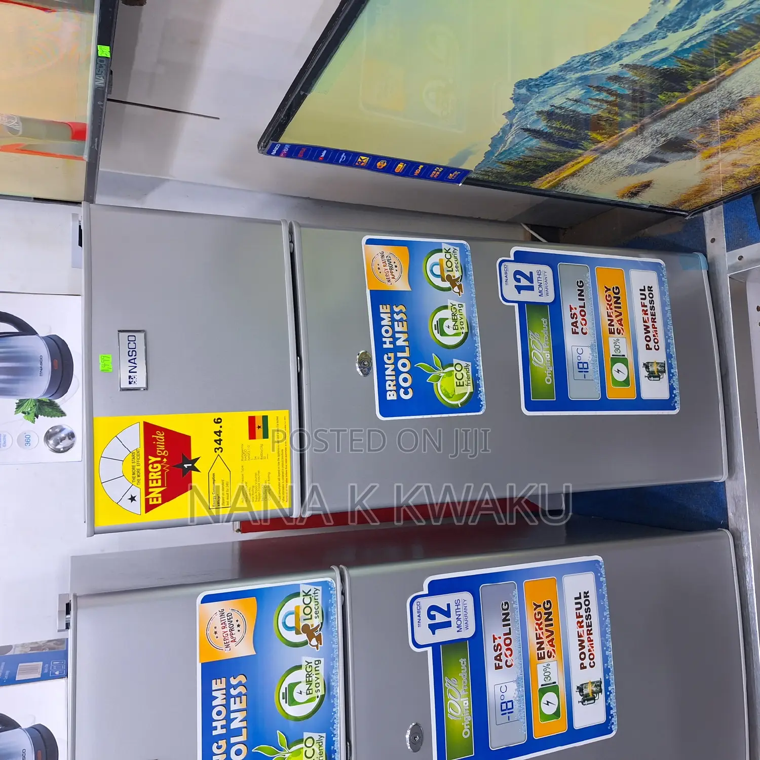 Slim Fridge Nasco Double Door Top Freezer