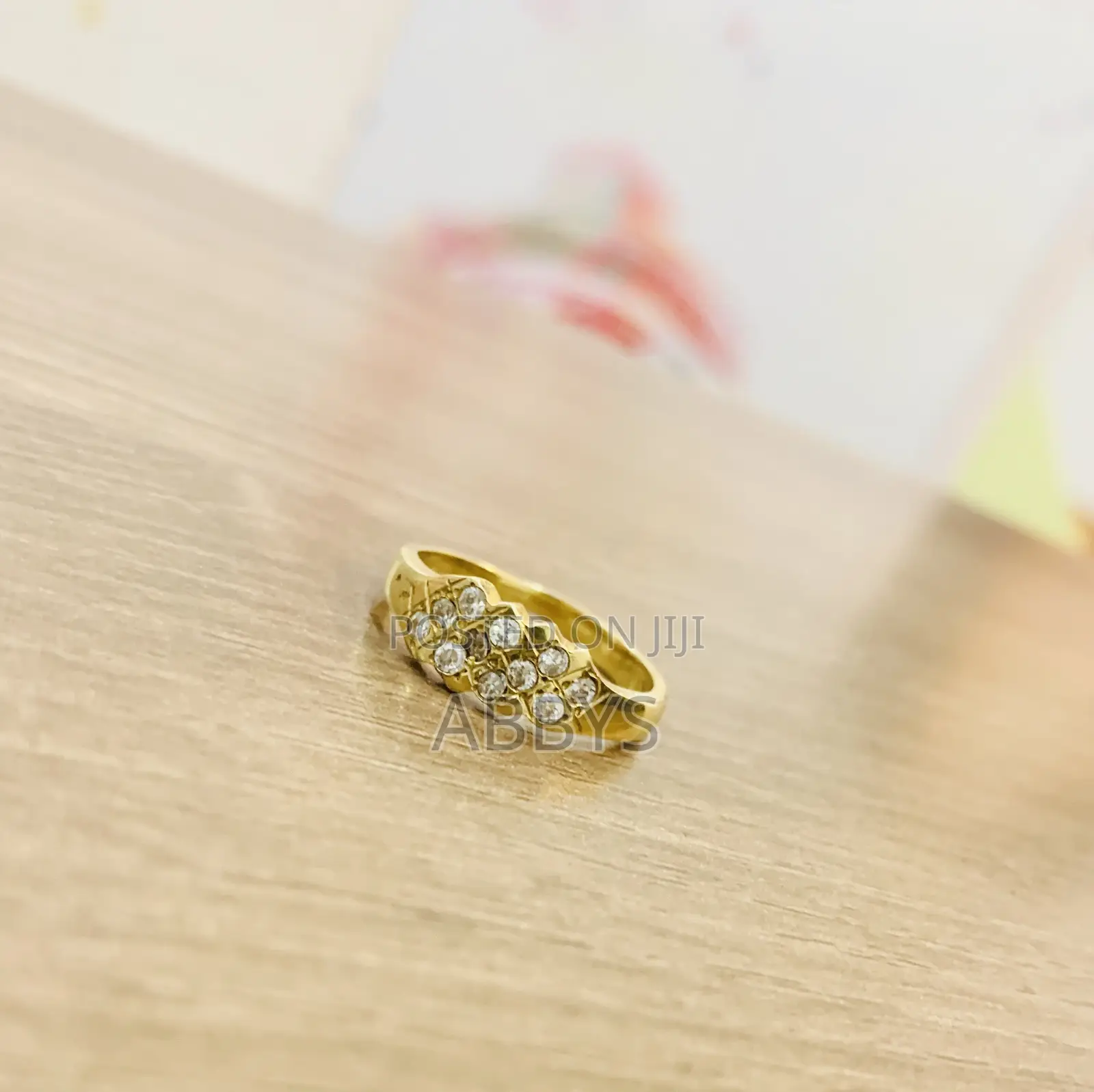 Non Fading Stainless Gold Engagement/Promise Ring