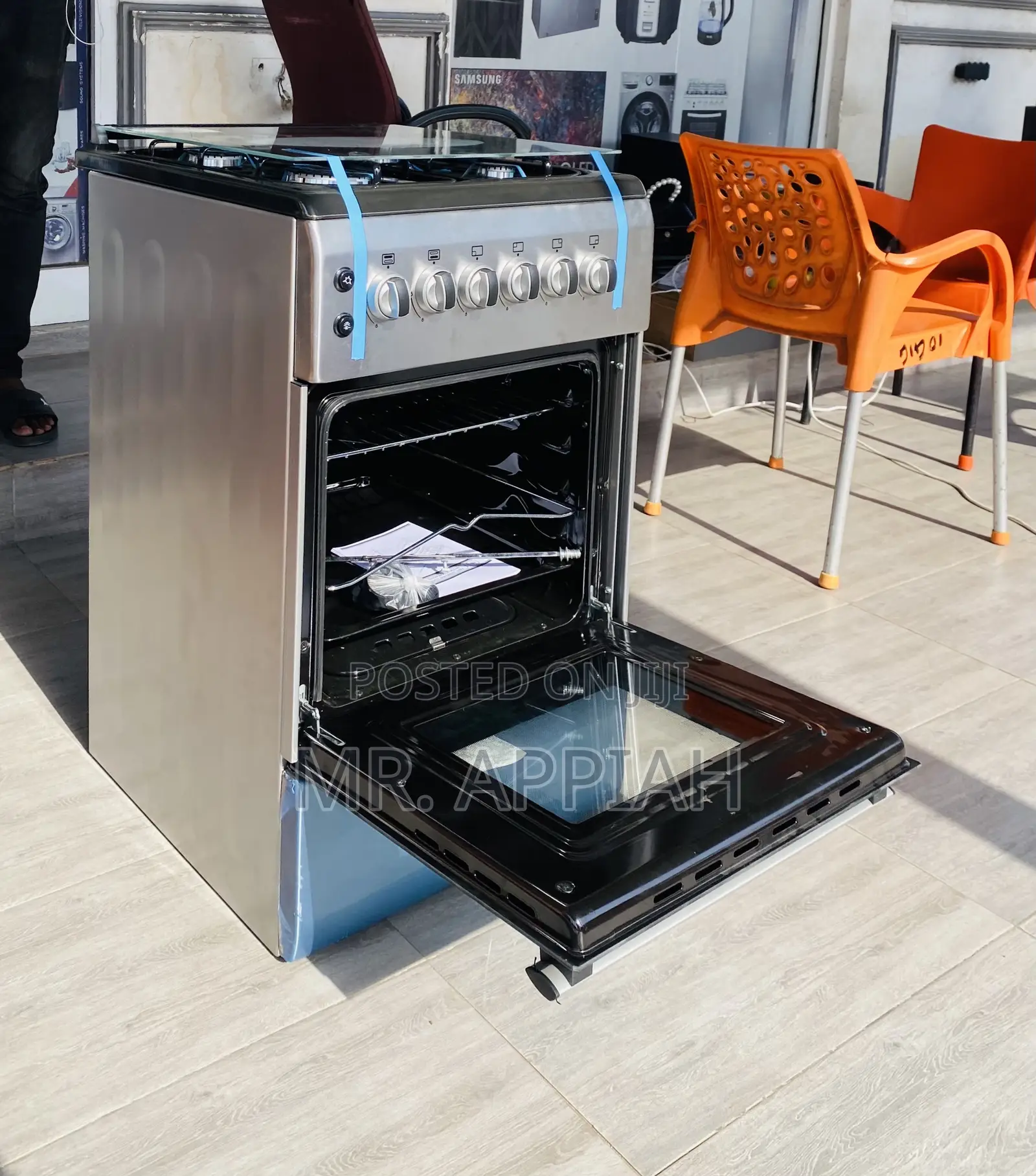 Brand New Ferre 50x60 4 Gas Burner With Oven and Grill,Gray