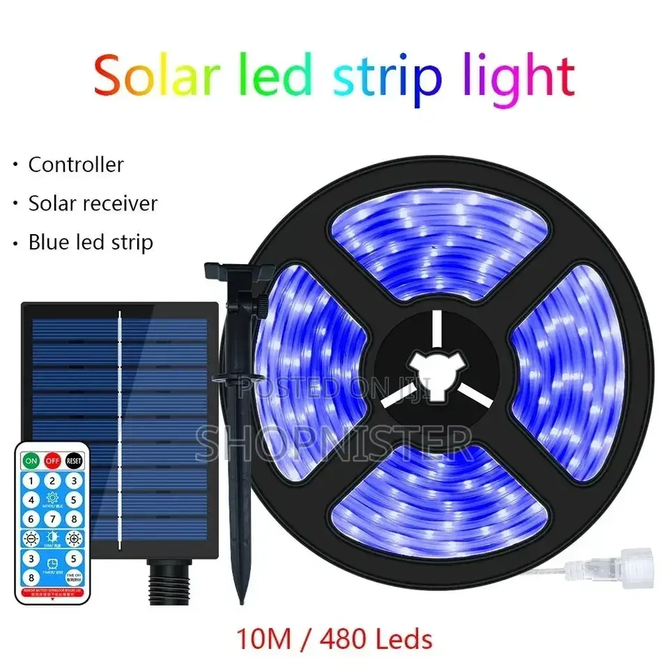 Solar LED Strip Light 8 Modes Christmas Colorful Fairy