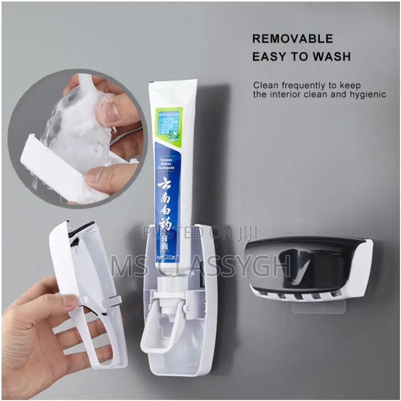 Automatic Toothbrush Holder Toothpaste Dispenser Wall Mounte