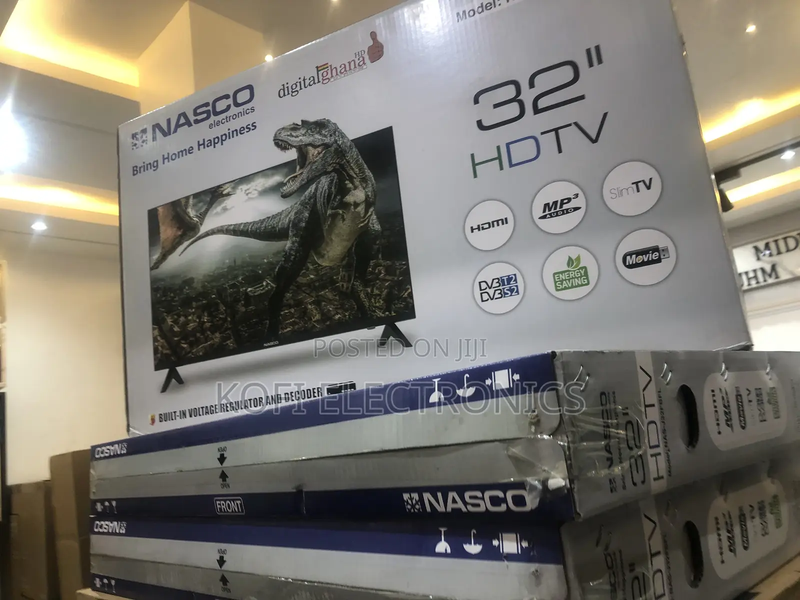 Nasco Digital Satellite TV – 32′′ Black W/Stereo Audio Input