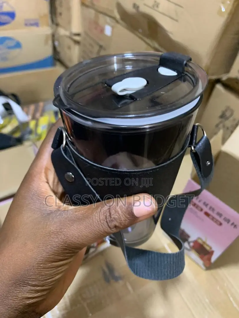 Glass Mug With Straw - Big Size