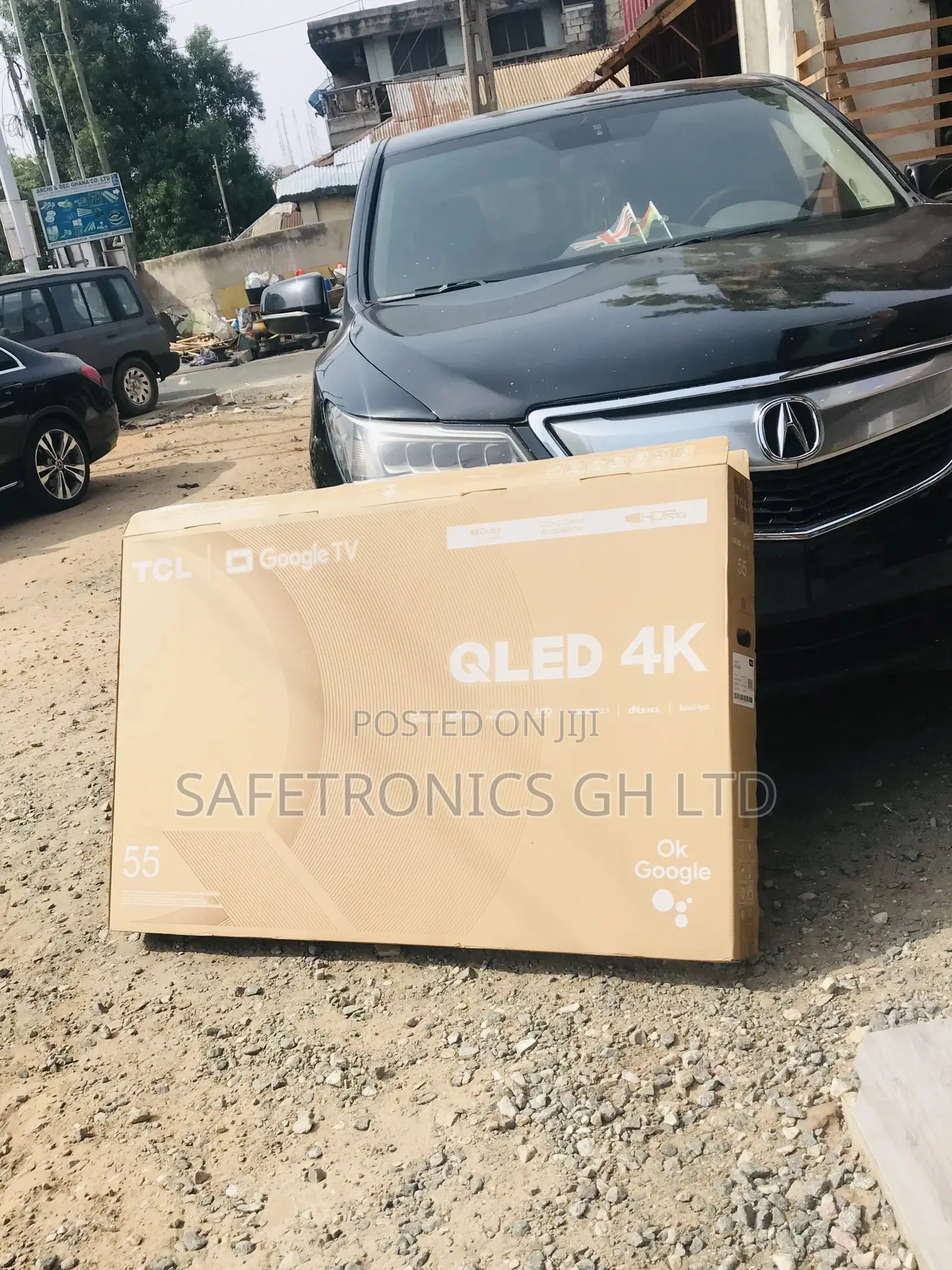Glossy Black Electric TCL C635 Smart Qled 55 Inches Tv