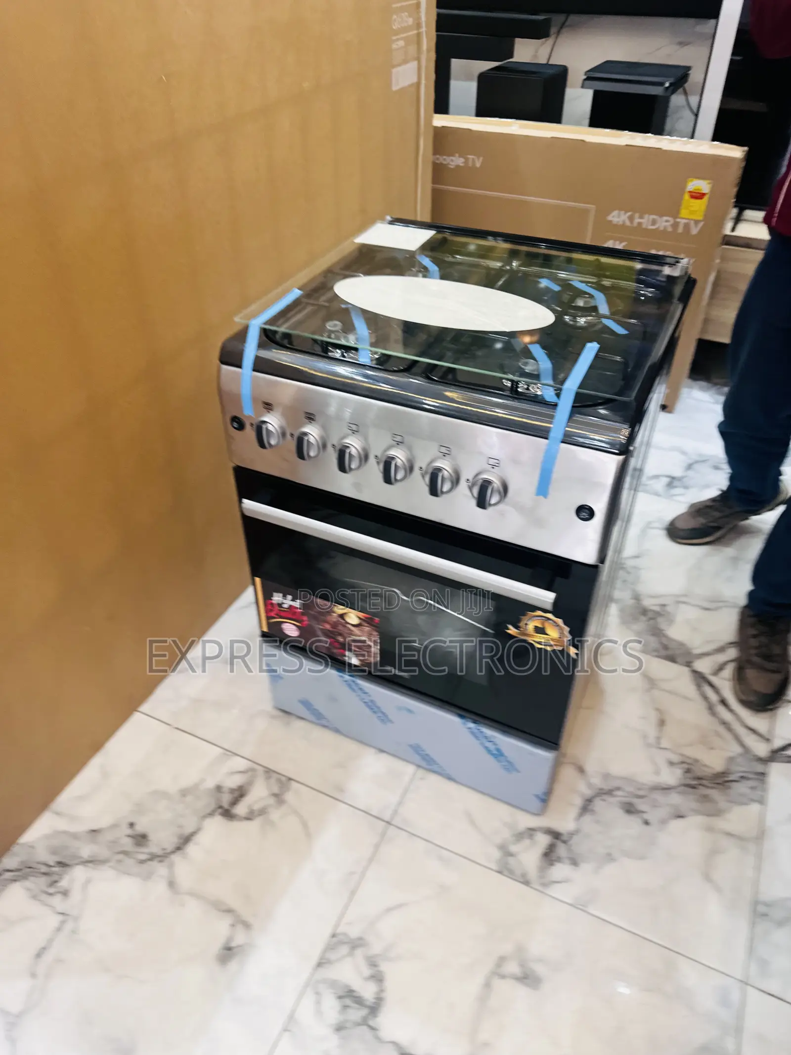60/60 4b Stainless Steel Gas Cooker Oven Rotisserie
