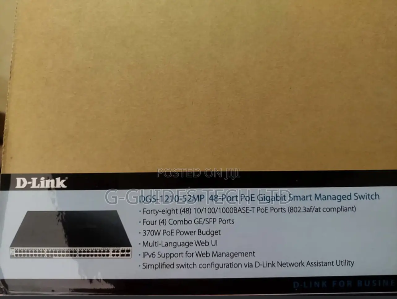 D-Link 48-Port Poe Gigabit Smart Managed Switch DGS-1210-52mp