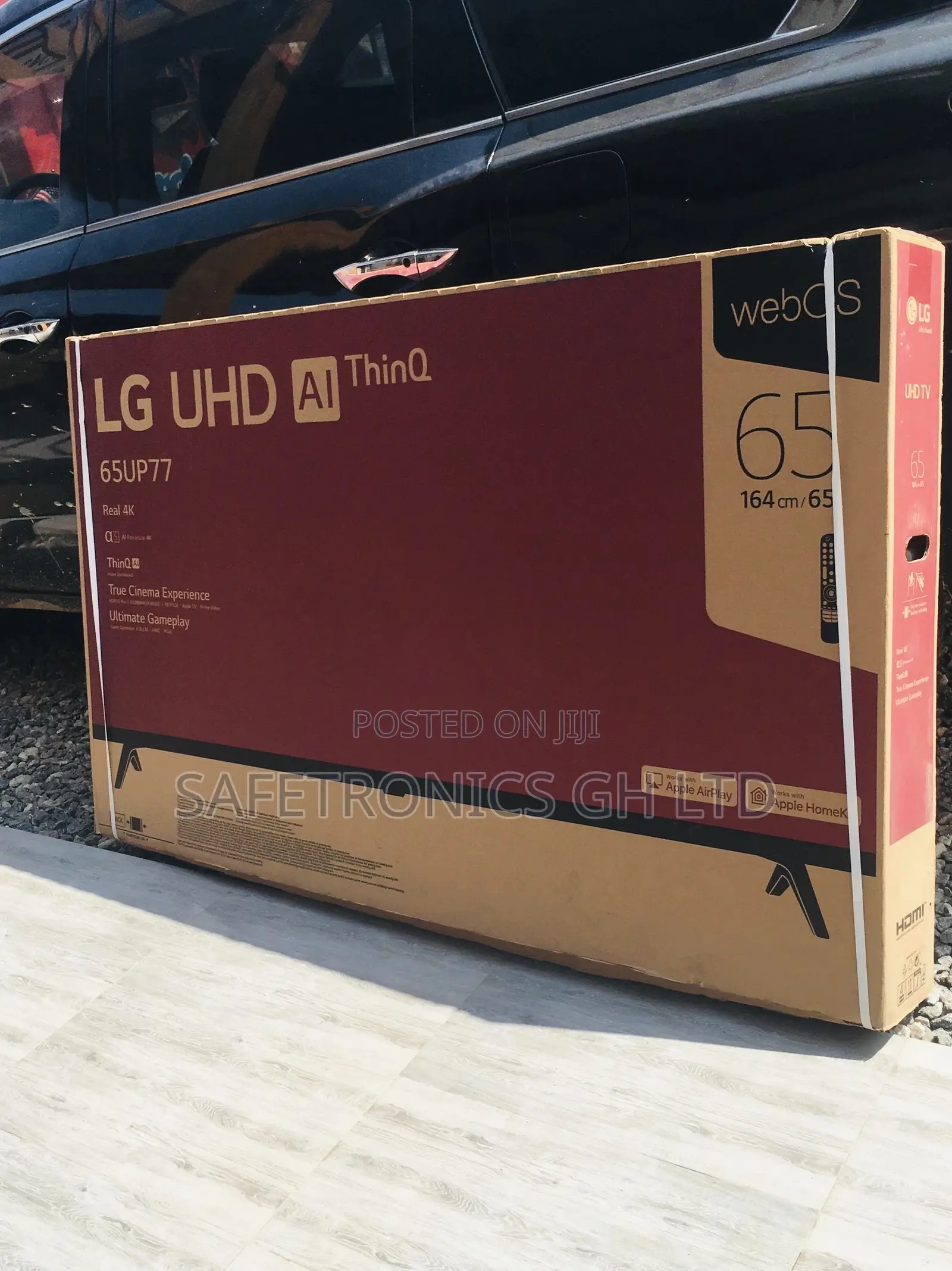 Electric 65 Inches Smart UHD Black UP77 LG Glossy Led Tv 