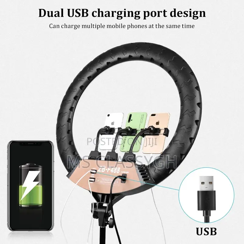 22inch Dimmable Led Ring Light With 2M Tripod + Bag