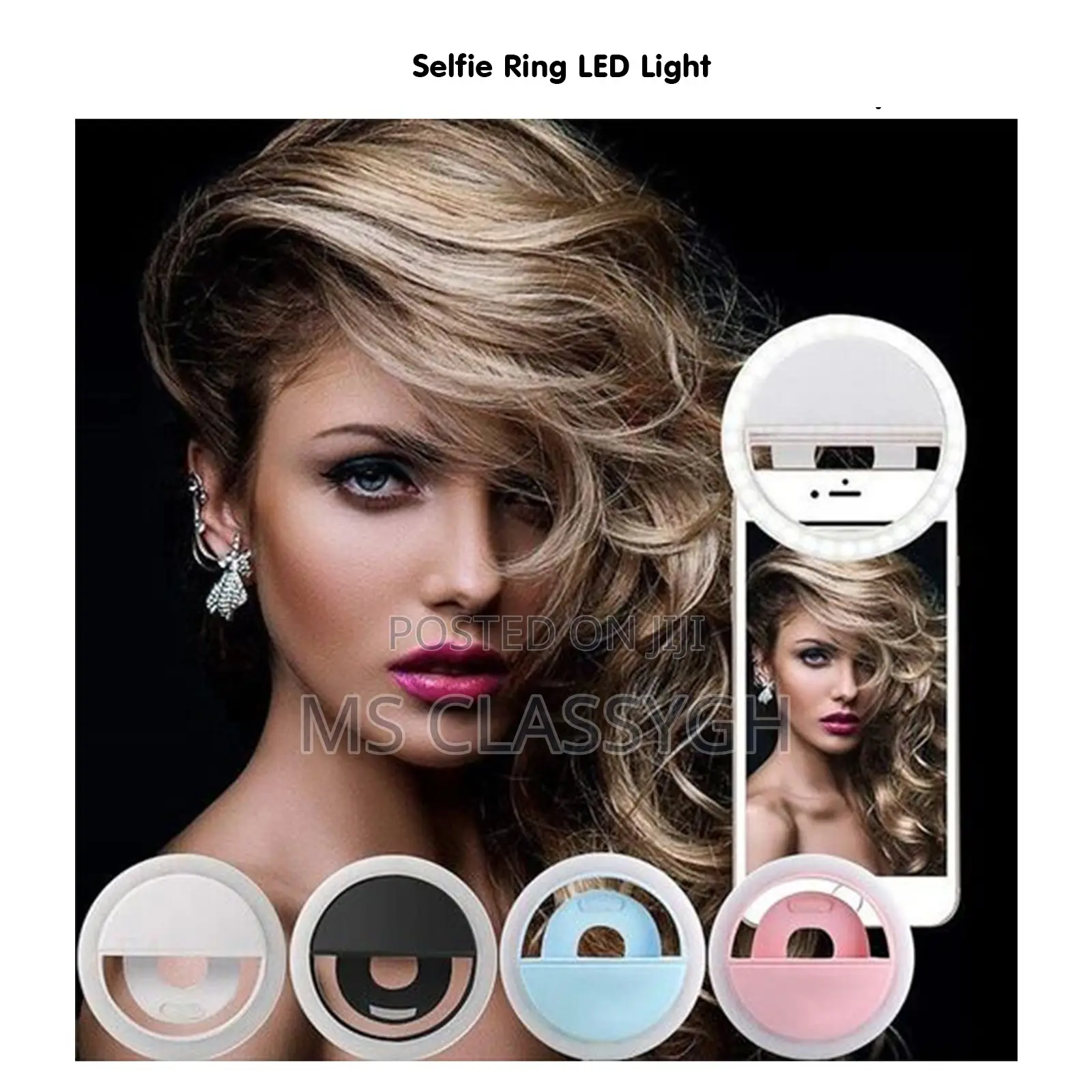 LED Light Ring With USB Phone Charger Selfie Light Compatibl