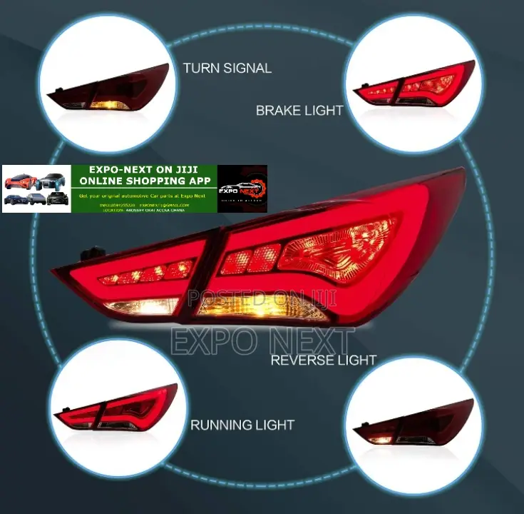 Hyundai Sonata Tail Lights Led Pair 2012-2015