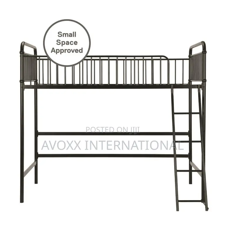 BH G Kelsey Twin Metal Loft Bed, Black