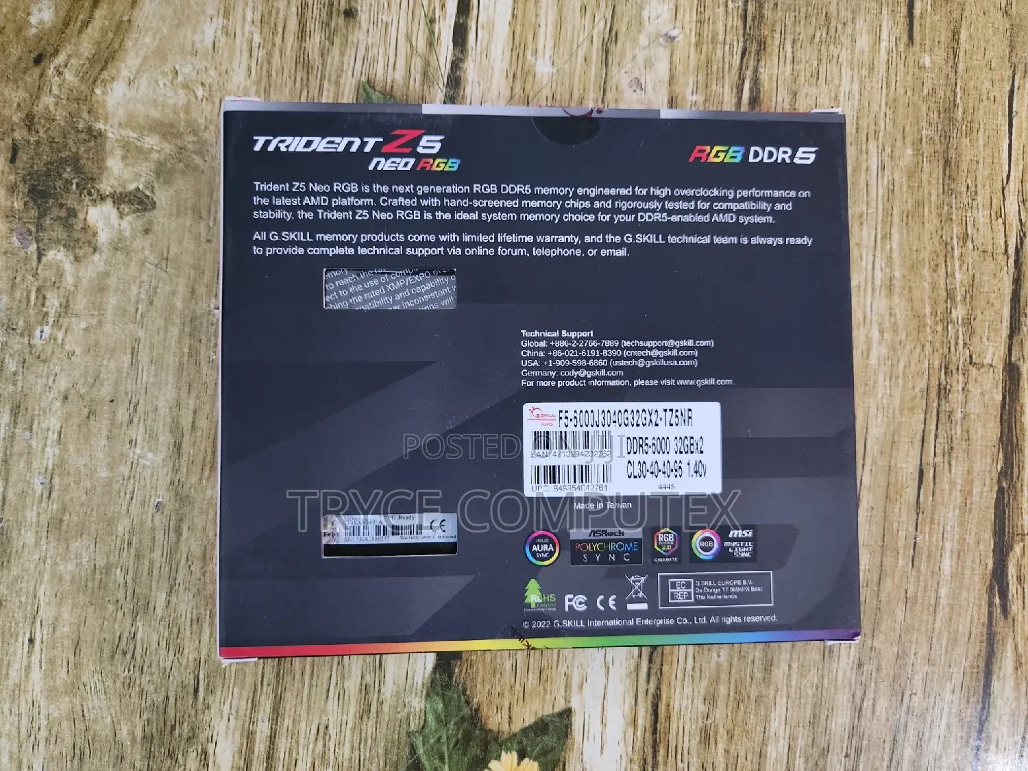 64gb Ddr5 Ram RGB Tridentz 6000mhz