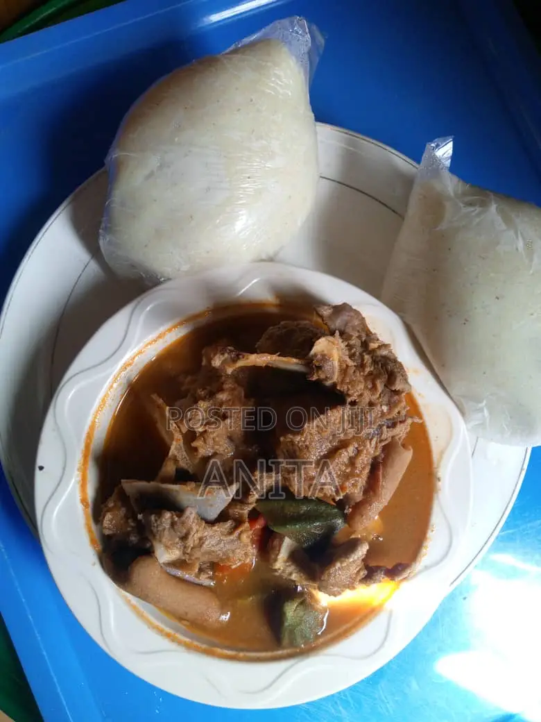 Palatable Pepper Soup With Goat Meat and Benku
