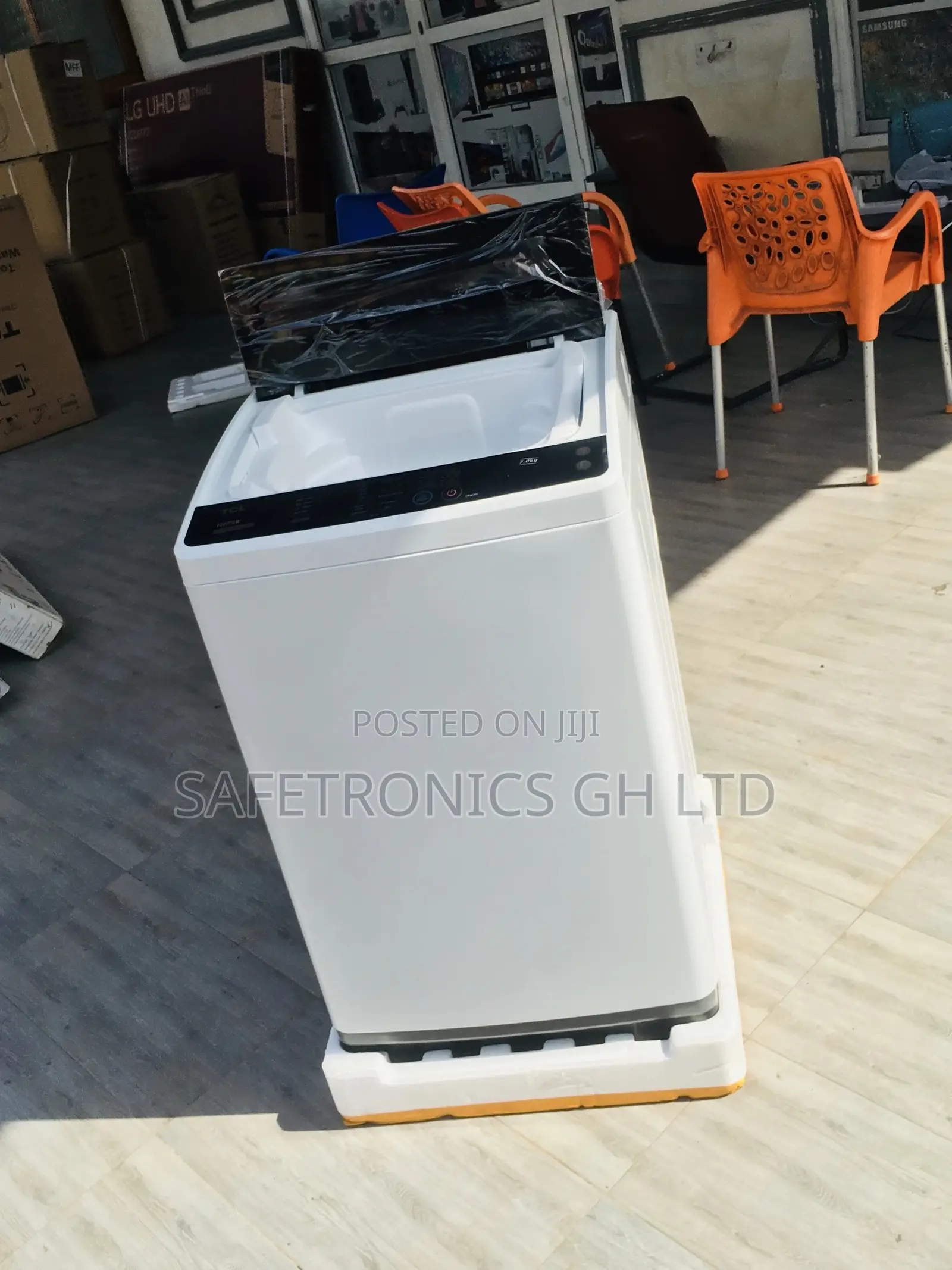 Topload Washingmachine 8kg TCL Gray Semiutomatic
