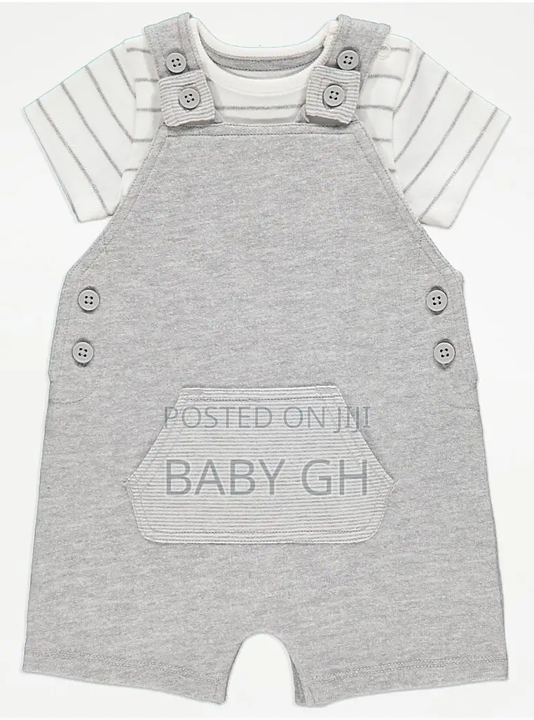 George Ash Dungarees and White Romper Set
