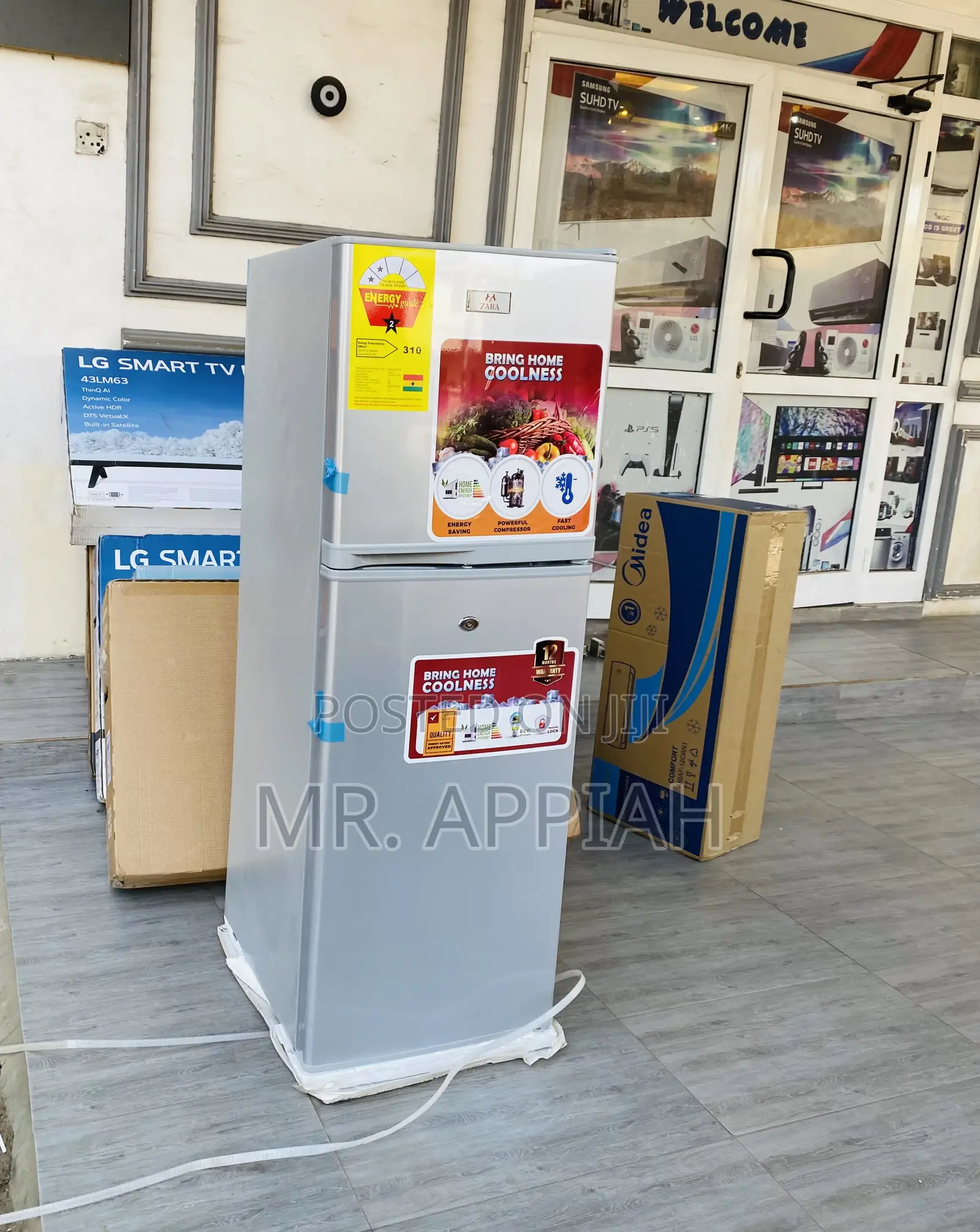 Shop Original Zara 22TM Double Door Electric Fridge,Gray.