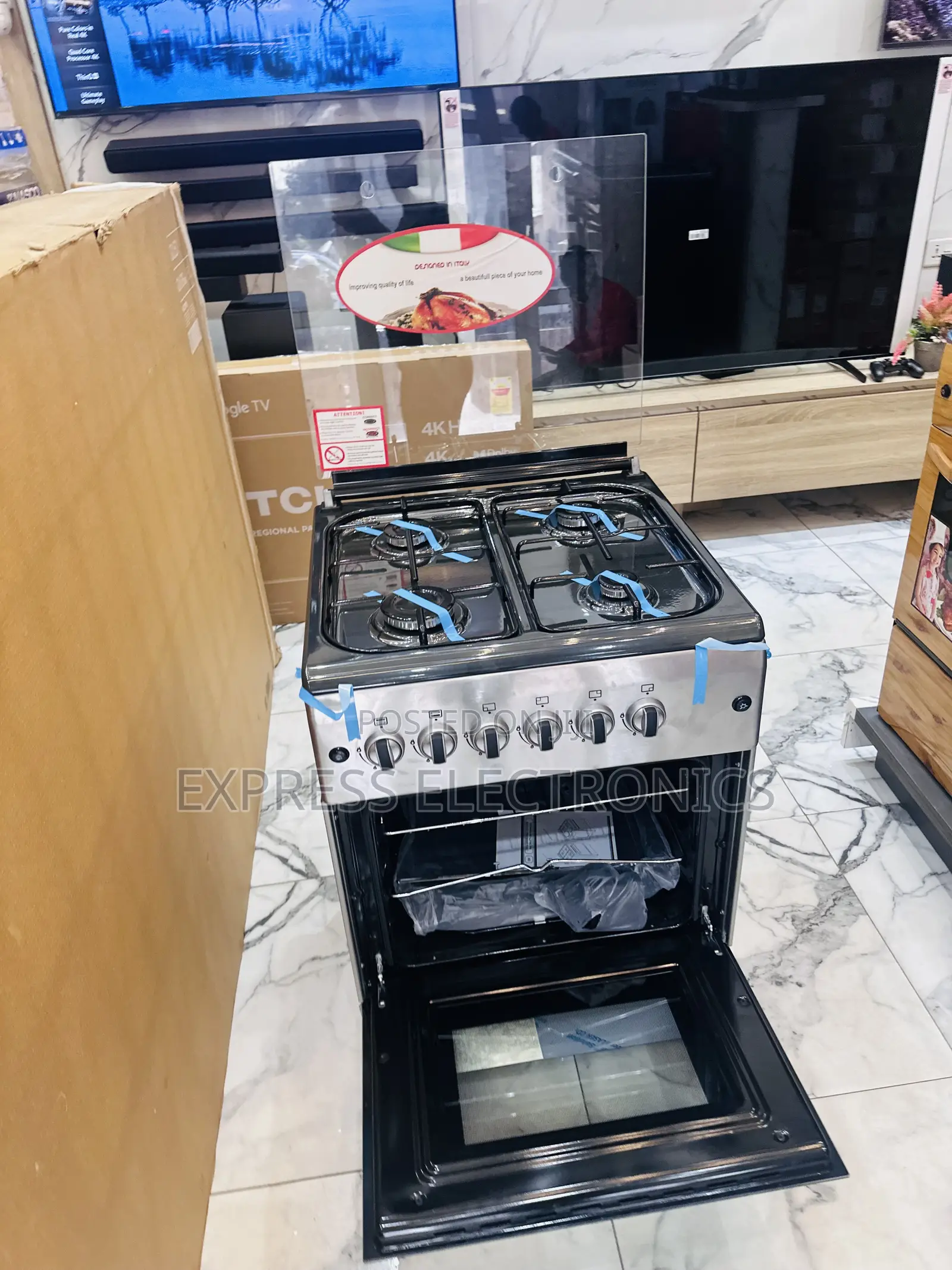 Enhance Your Life Ferre Gas Cooker Oven Rotisserie 4b 60/60