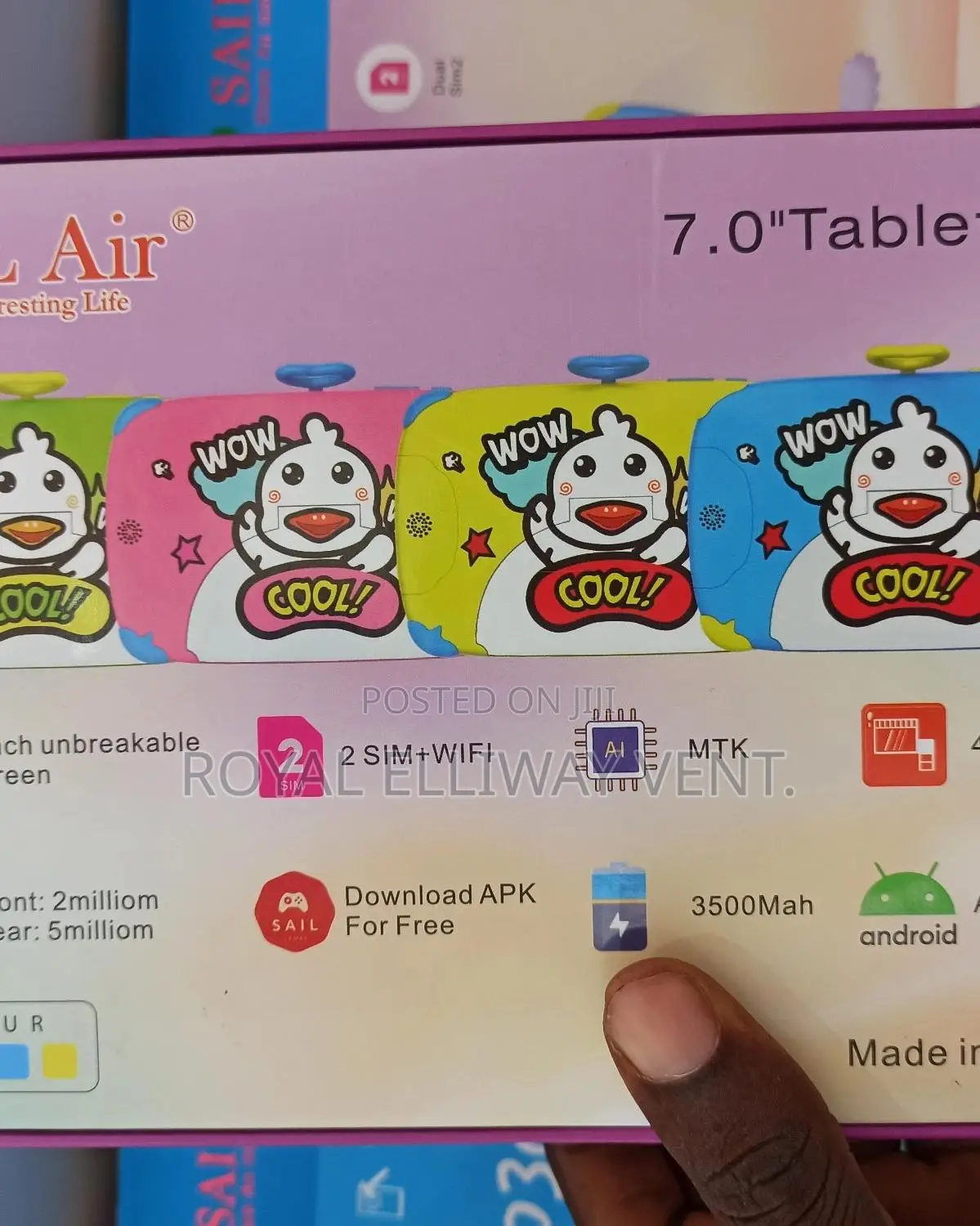 Sail Air S360 Dual SIM Kids Tablets With Unbreakable Screen
